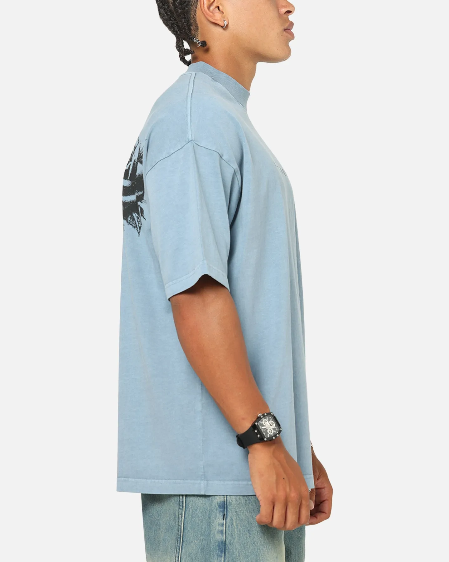Saint Morta Conviction Mock Neck T-Shirt Denim Blue sold by Culture Kings product image thumbnail 5