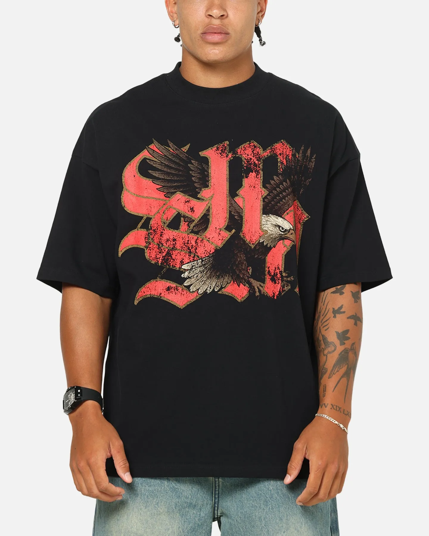 Saint Morta Highway Mock Neck T-Shirt Black sold by Culture Kings