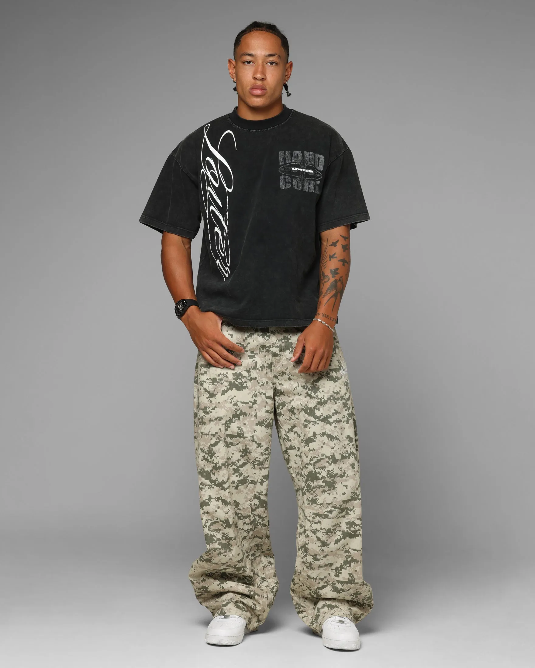Loiter Chrome Dome T-Shirt Washed Black sold by Culture Kings product image thumbnail 3