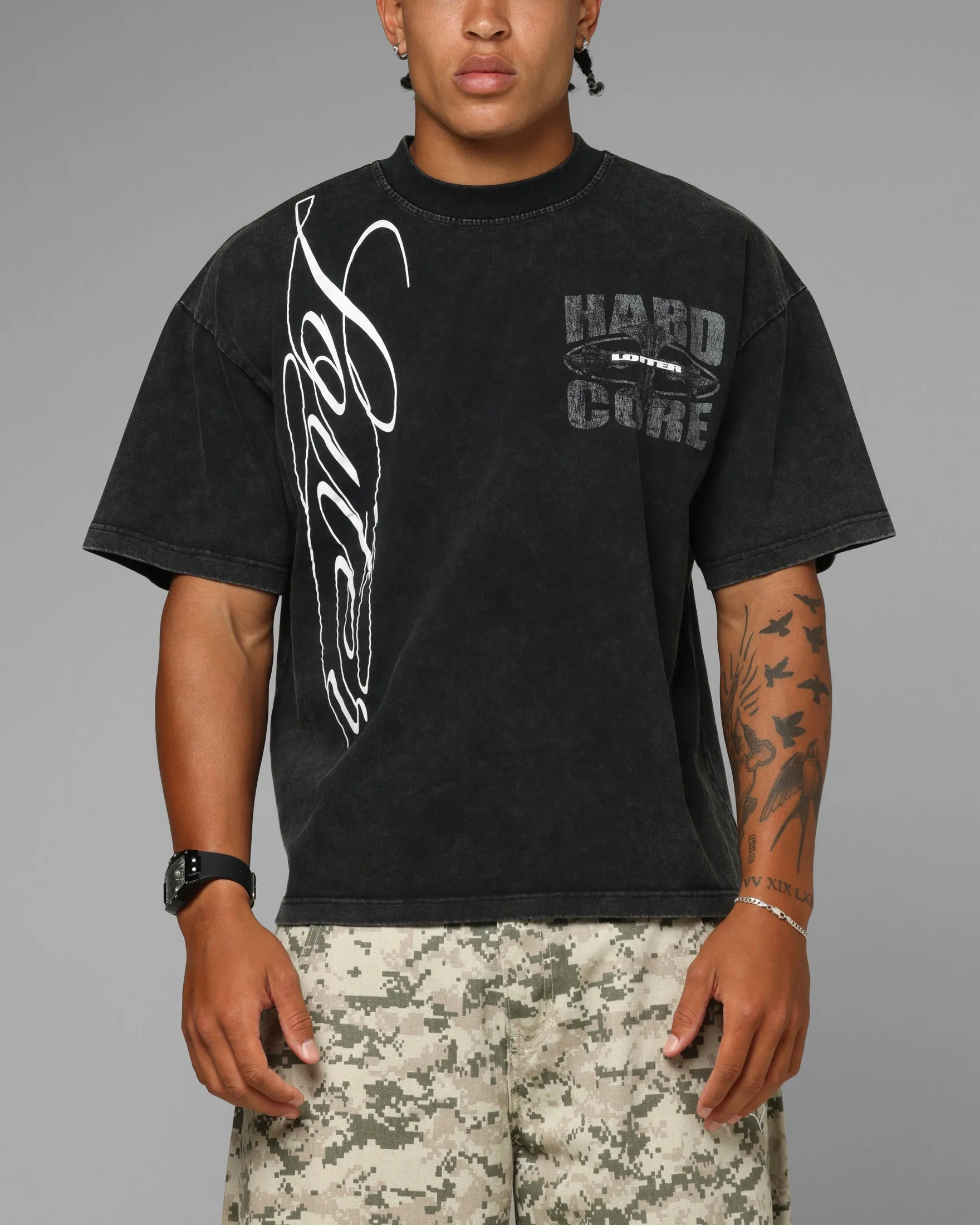 Loiter Chrome Dome T-Shirt Washed Black sold by Culture Kings