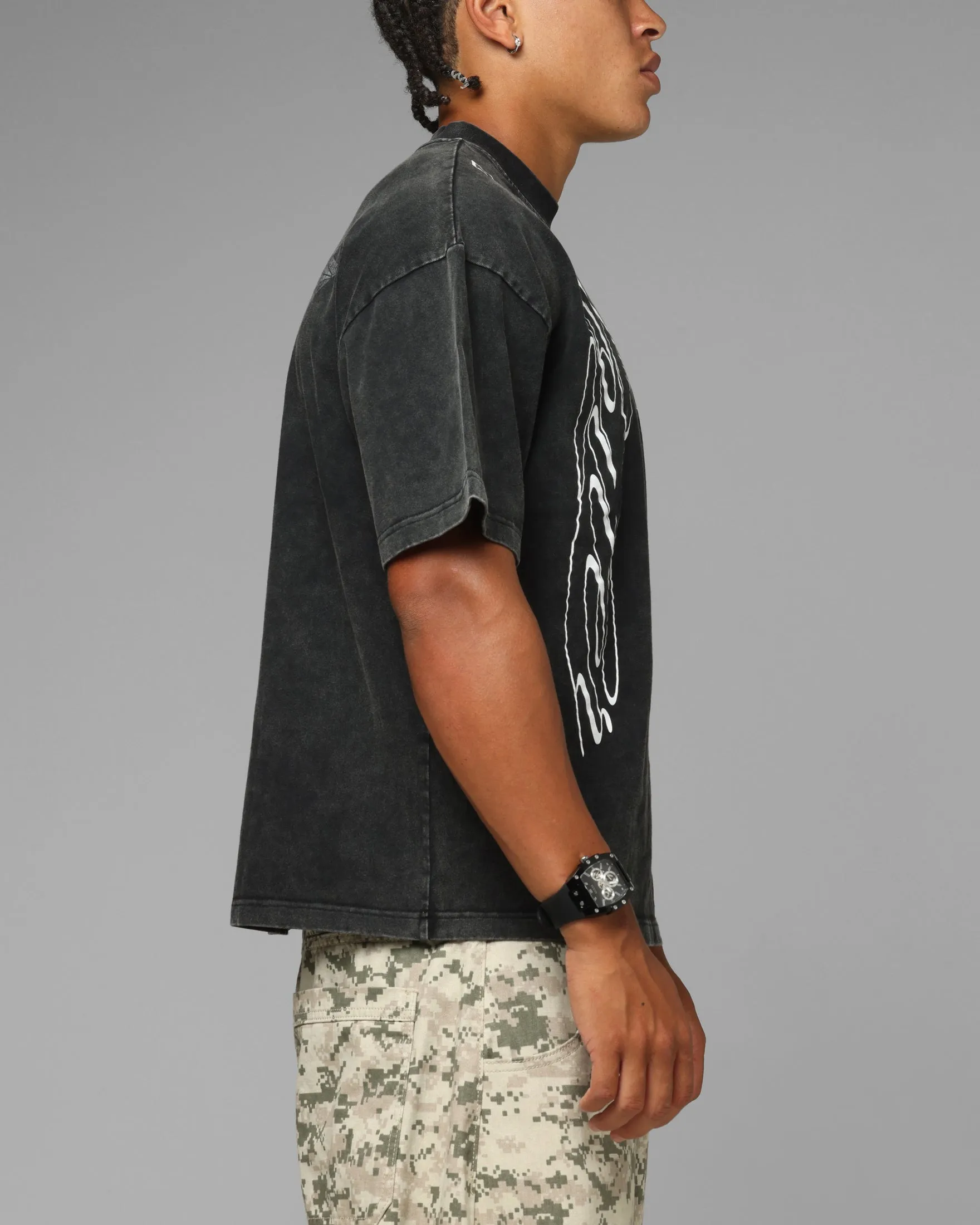 Loiter Chrome Dome T-Shirt Washed Black sold by Culture Kings product image thumbnail 5