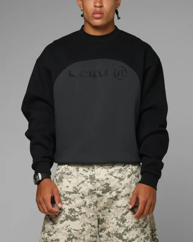 Loiter 4K Panel Crewneck Black made by Culture Kings