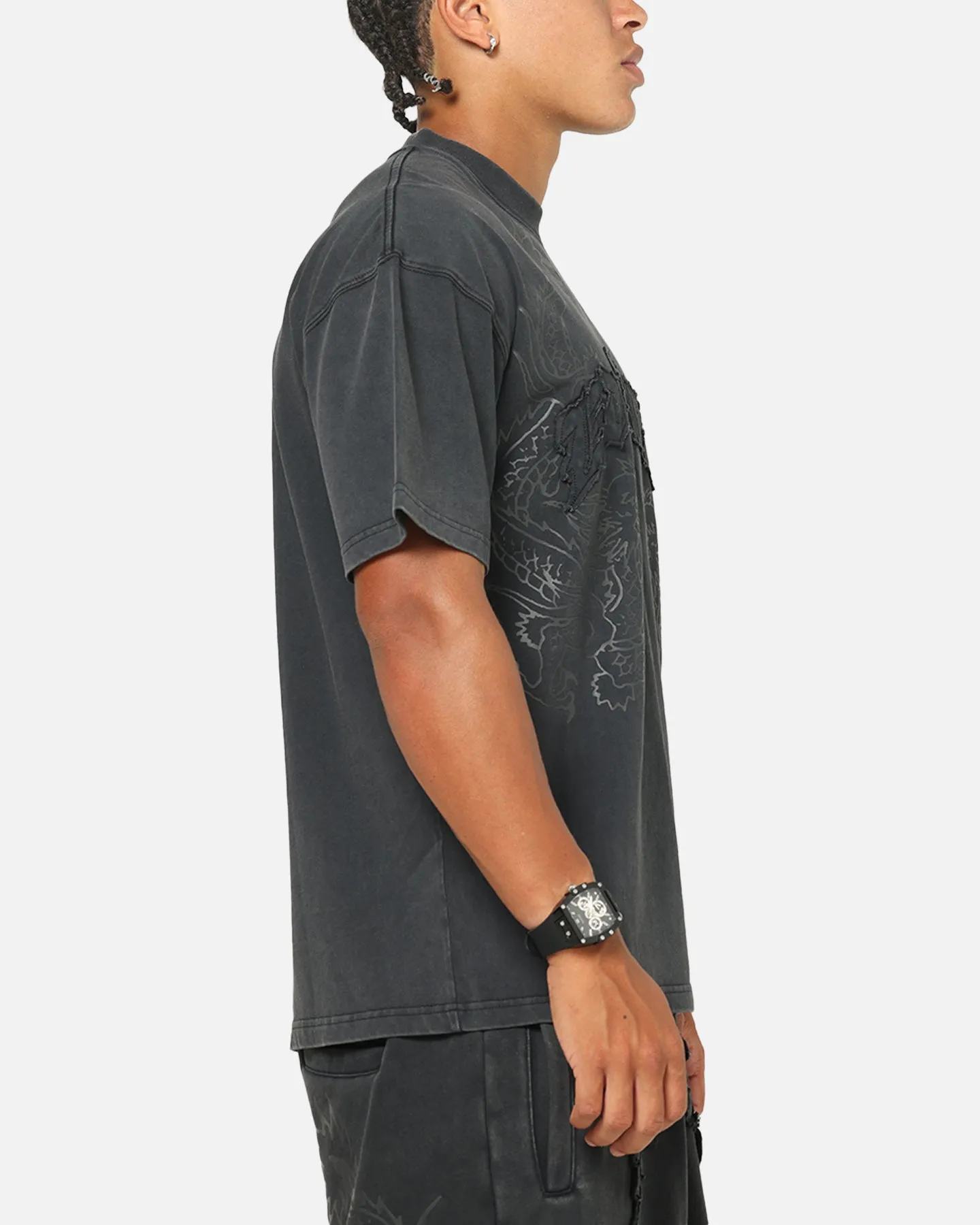 Ed Hardy Double Dragon Applique T-Shirt Black sold by Culture Kings product image thumbnail 4