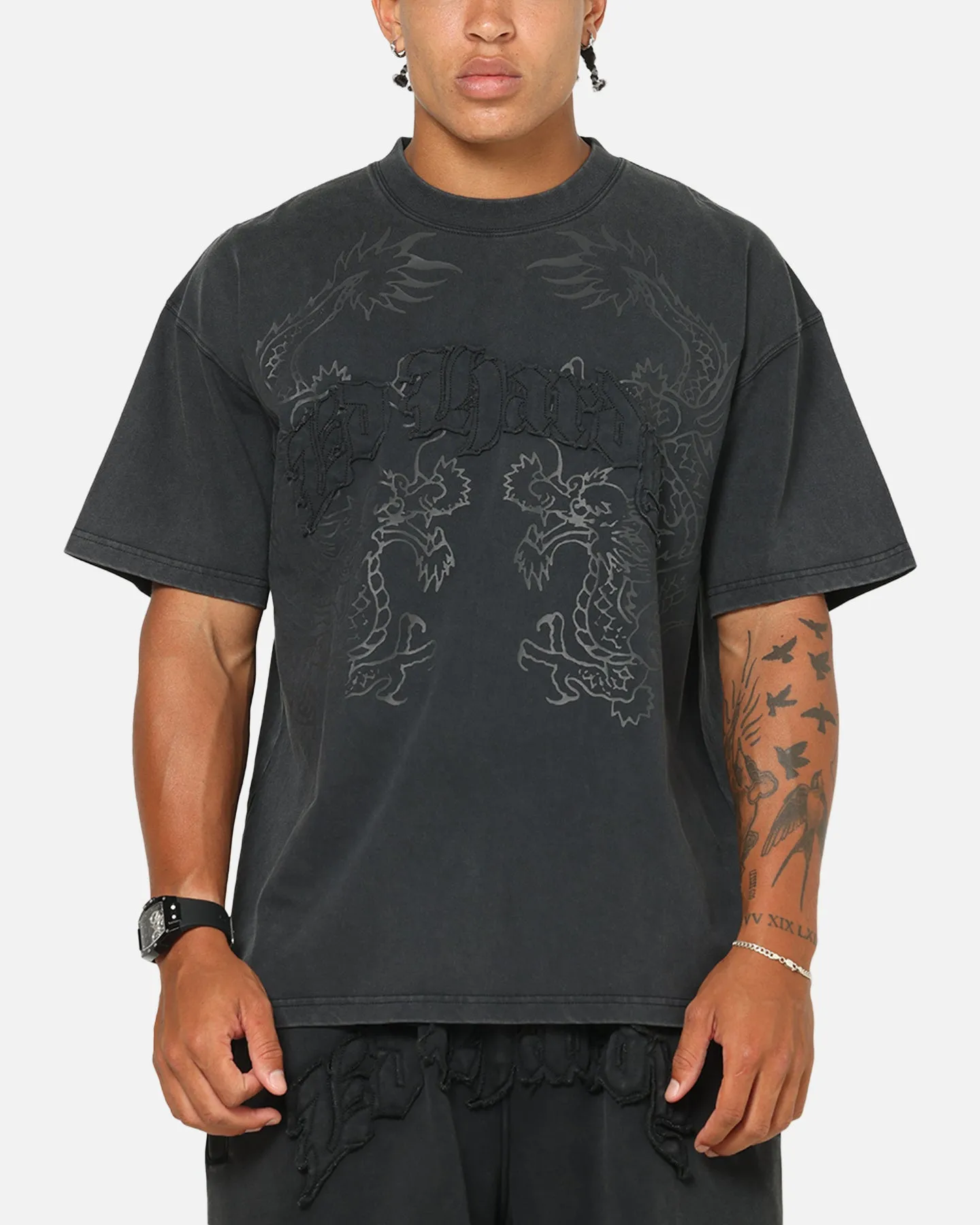 Ed Hardy Double Dragon Applique T-Shirt Black sold by Culture Kings