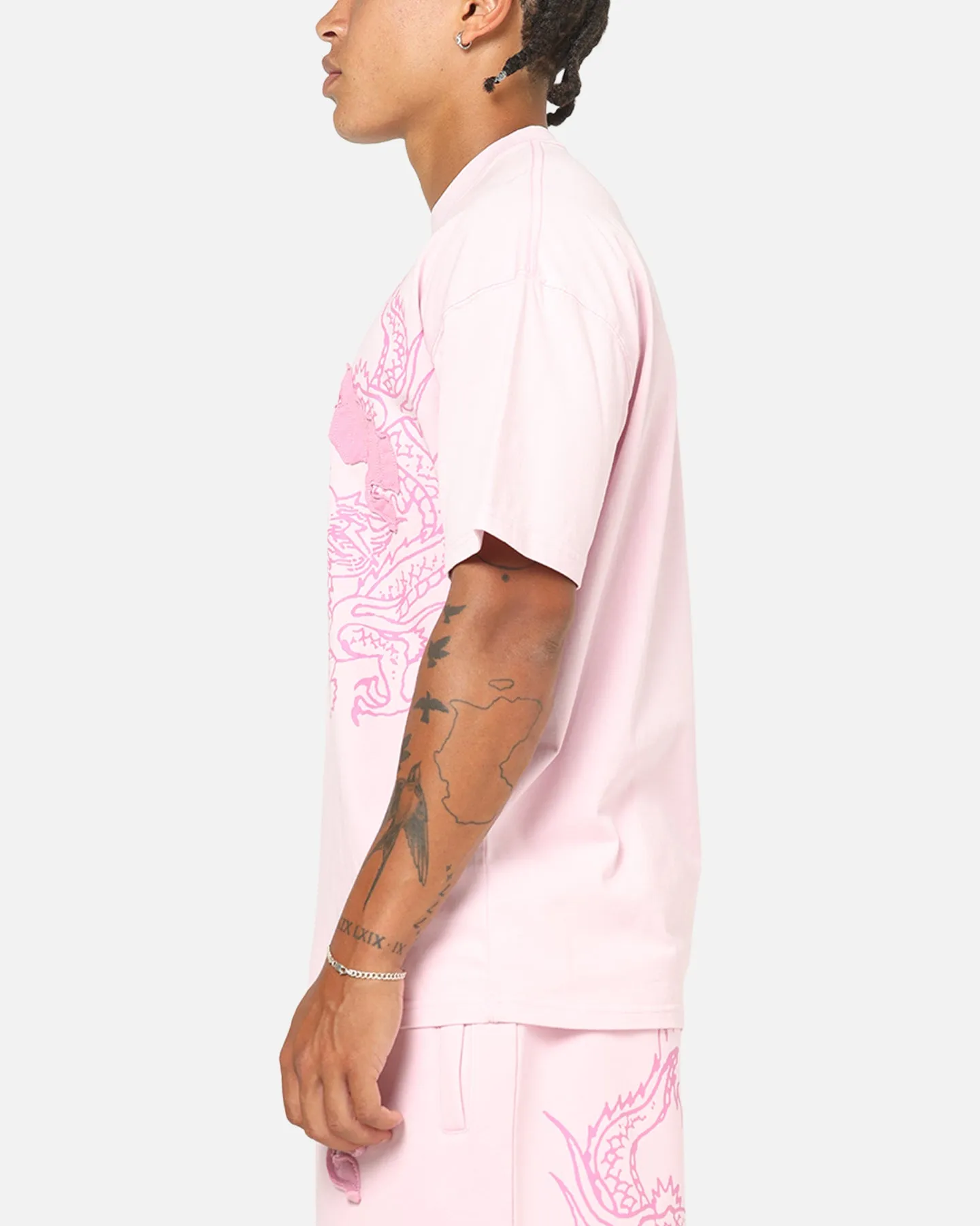Ed Hardy Double Dragon Applique T-Shirt Pink sold by Culture Kings product image thumbnail 5