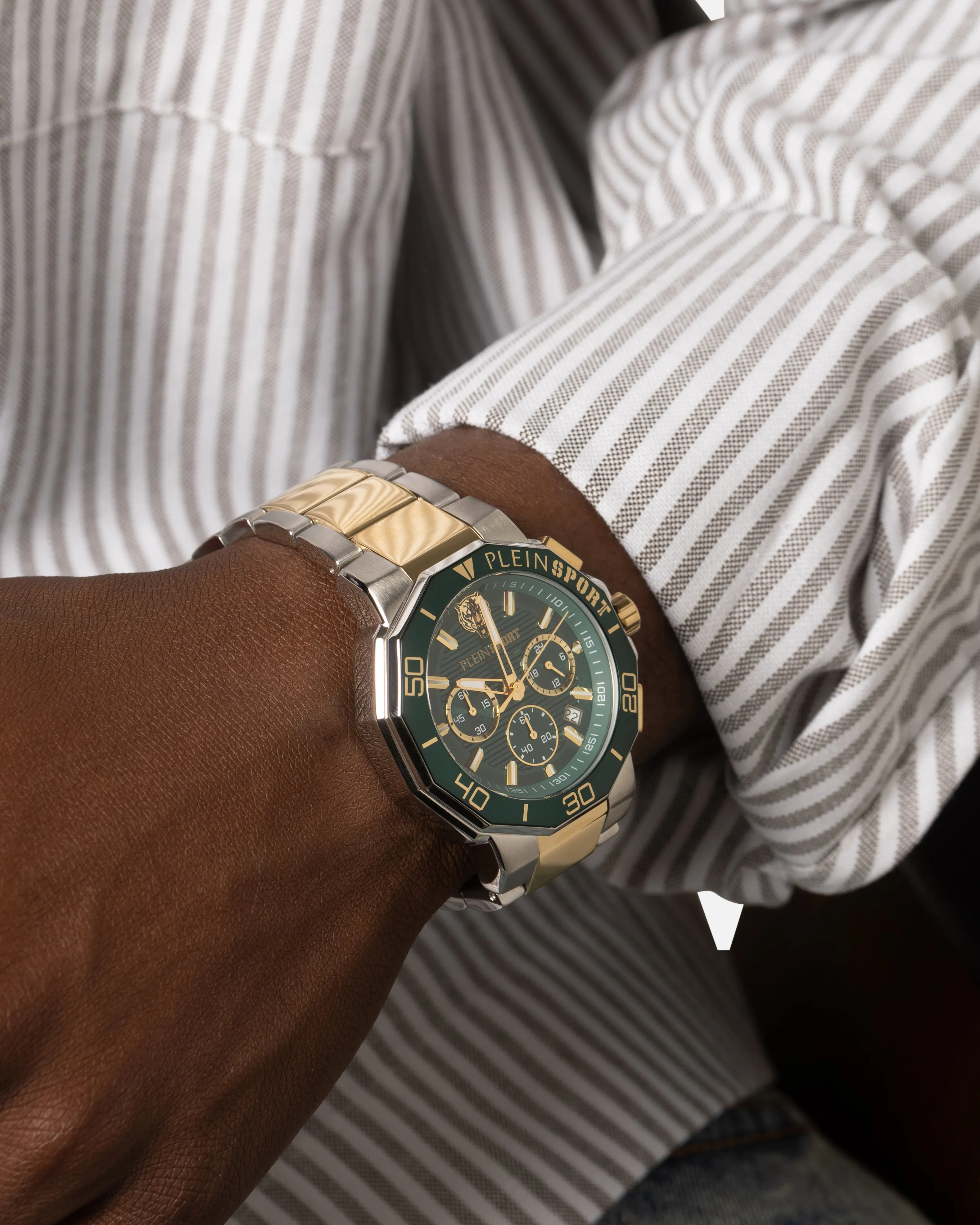 Phillip Plien Sport Titan Bracelet Watch Green/Gold sold by Culture Kings product image thumbnail 2