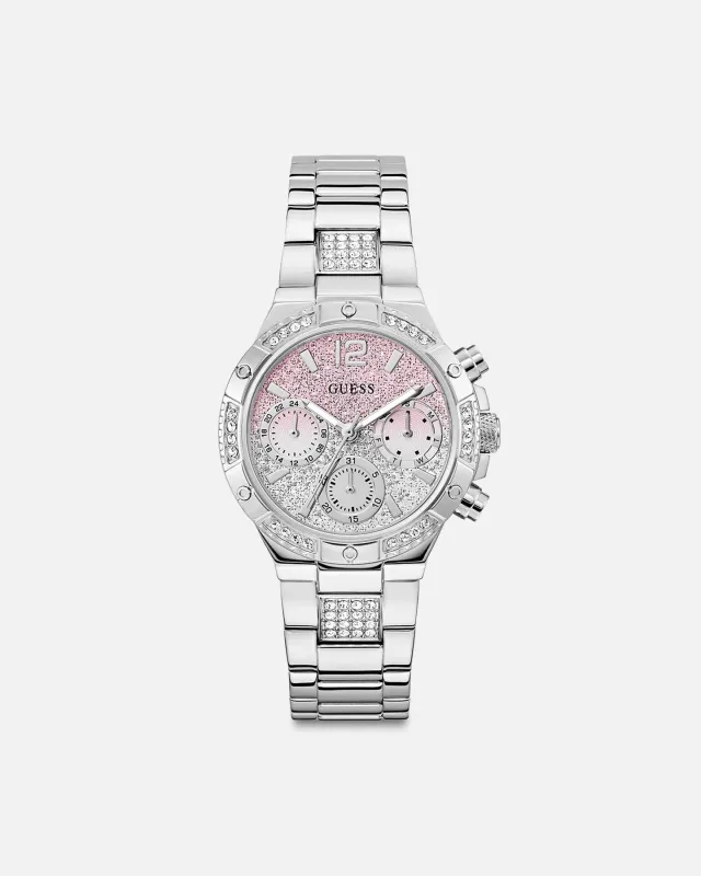 Guess Mainline Harlow Pink Silver Bracelet Watch Silver made by Culture Kings