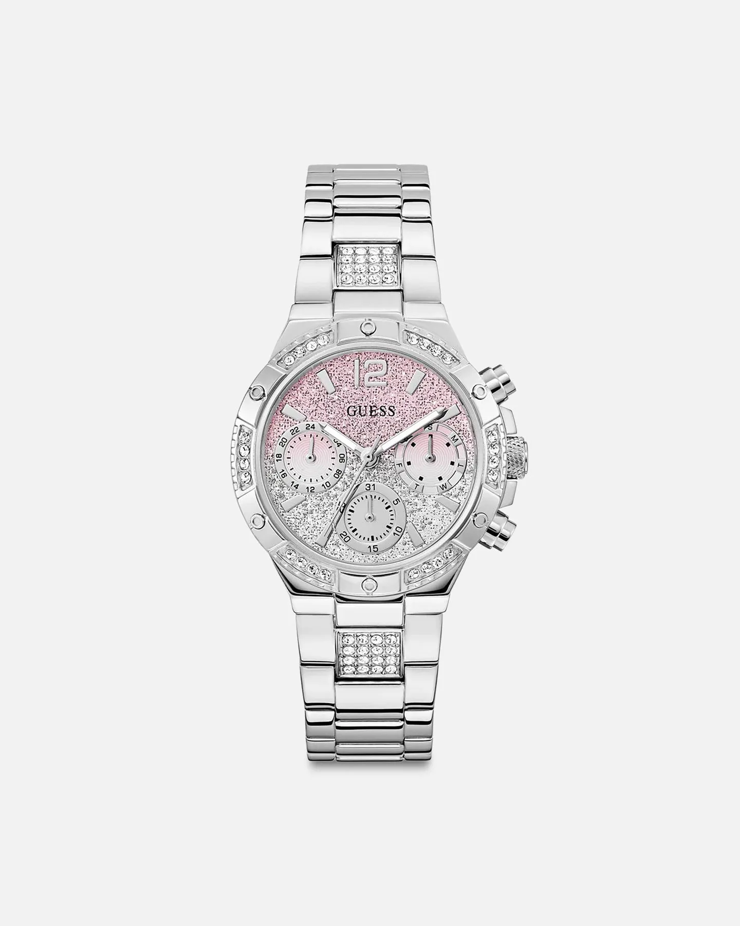 Guess Mainline Harlow Pink Silver Bracelet Watch Silver sold by Culture Kings