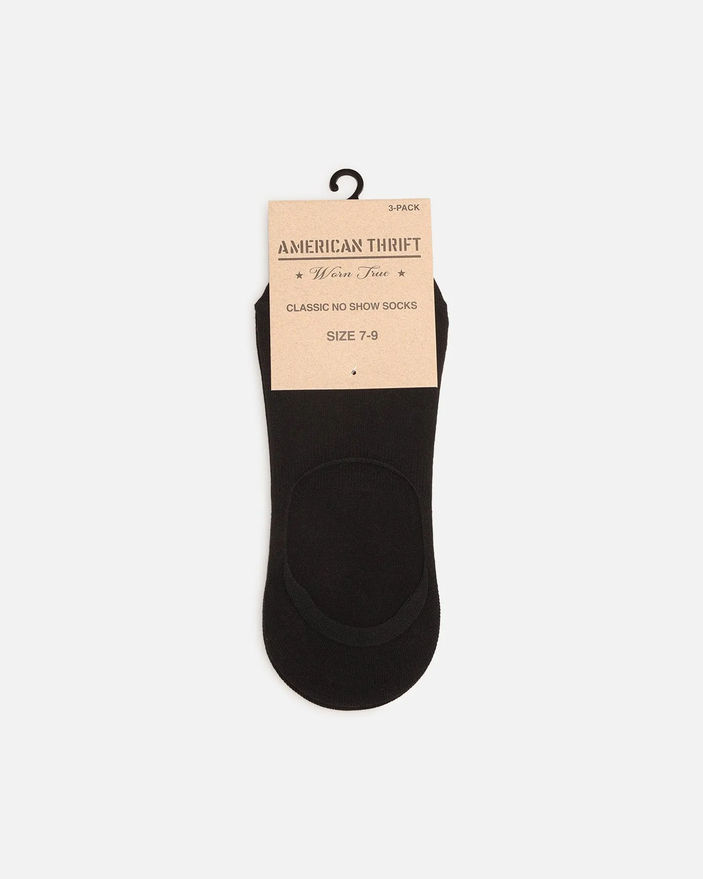 American Thrift Classic No Show Socks 3 Pack Black sold by Culture Kings product image thumbnail 2