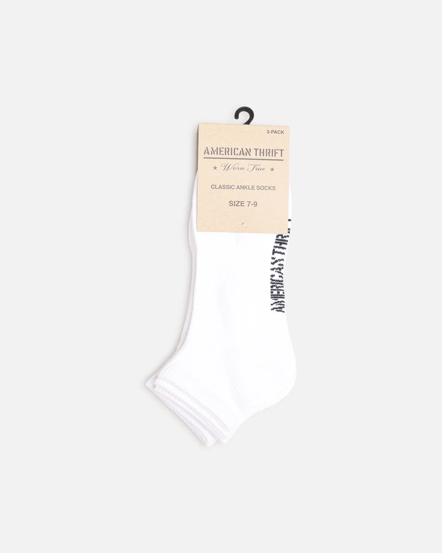 American Thrift Classic Ankle Socks 3 Pack White sold by Culture Kings product image thumbnail 2