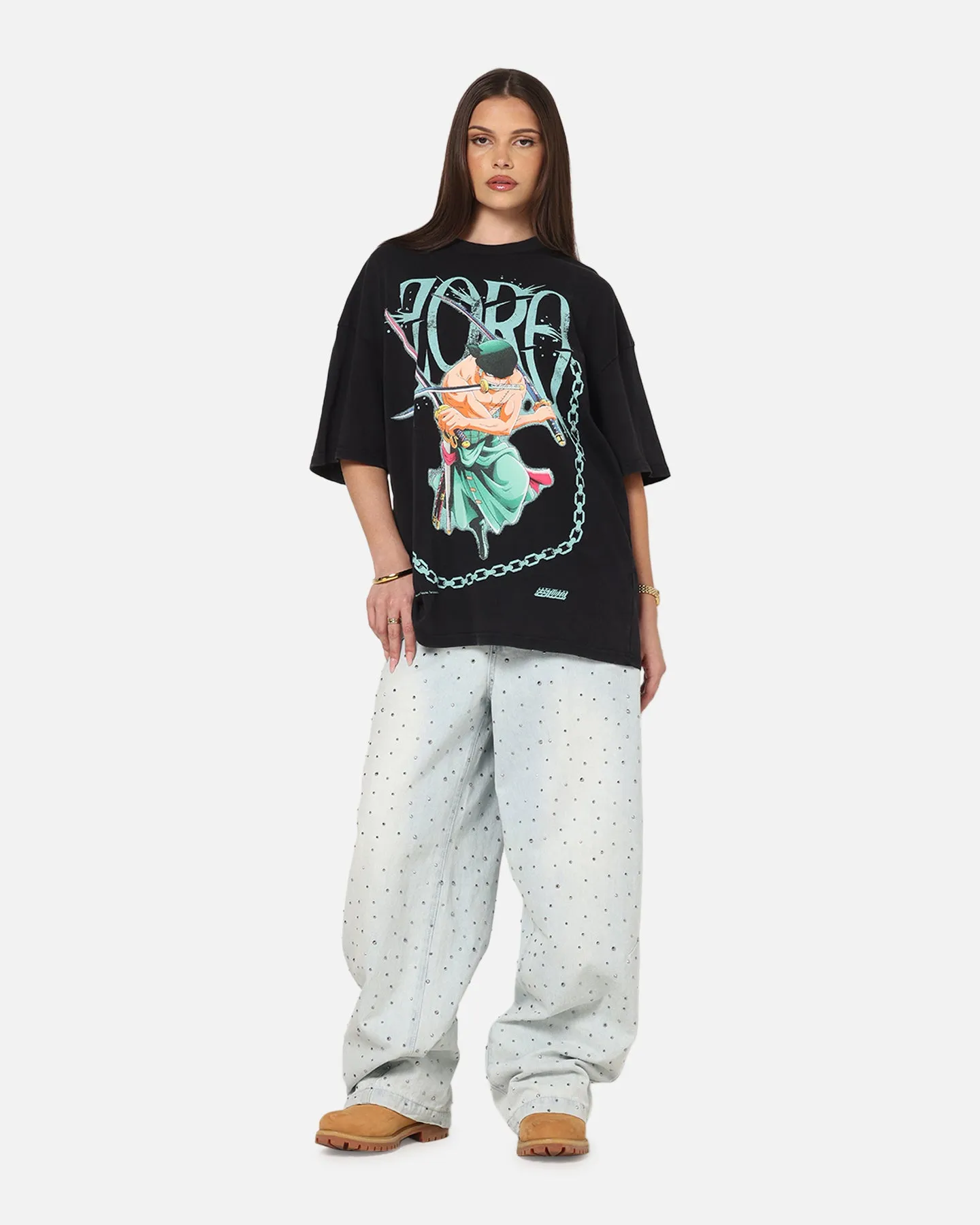 73Studio X One Piece Zoro Vintage T-Shirt Off Black sold by Culture Kings product image thumbnail 3