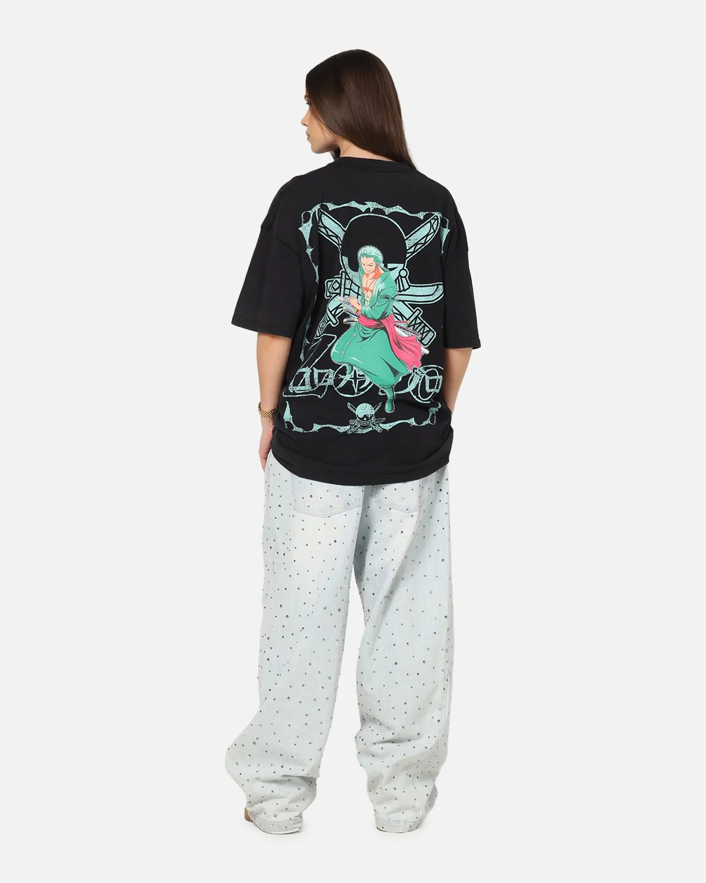 73Studio X One Piece Zoro Vintage T-Shirt Off Black sold by Culture Kings product image thumbnail 4