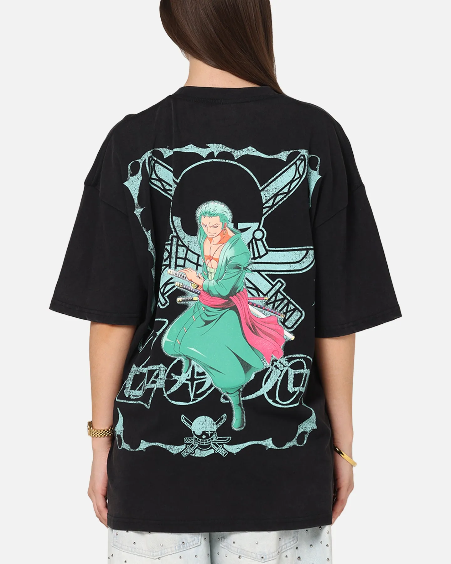 73Studio X One Piece Zoro Vintage T-Shirt Off Black sold by Culture Kings product image thumbnail 2