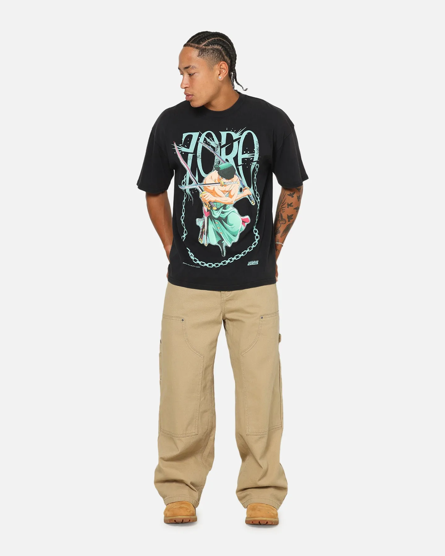 73Studio X One Piece Zoro Vintage T-Shirt Off Black sold by Culture Kings product image thumbnail 3