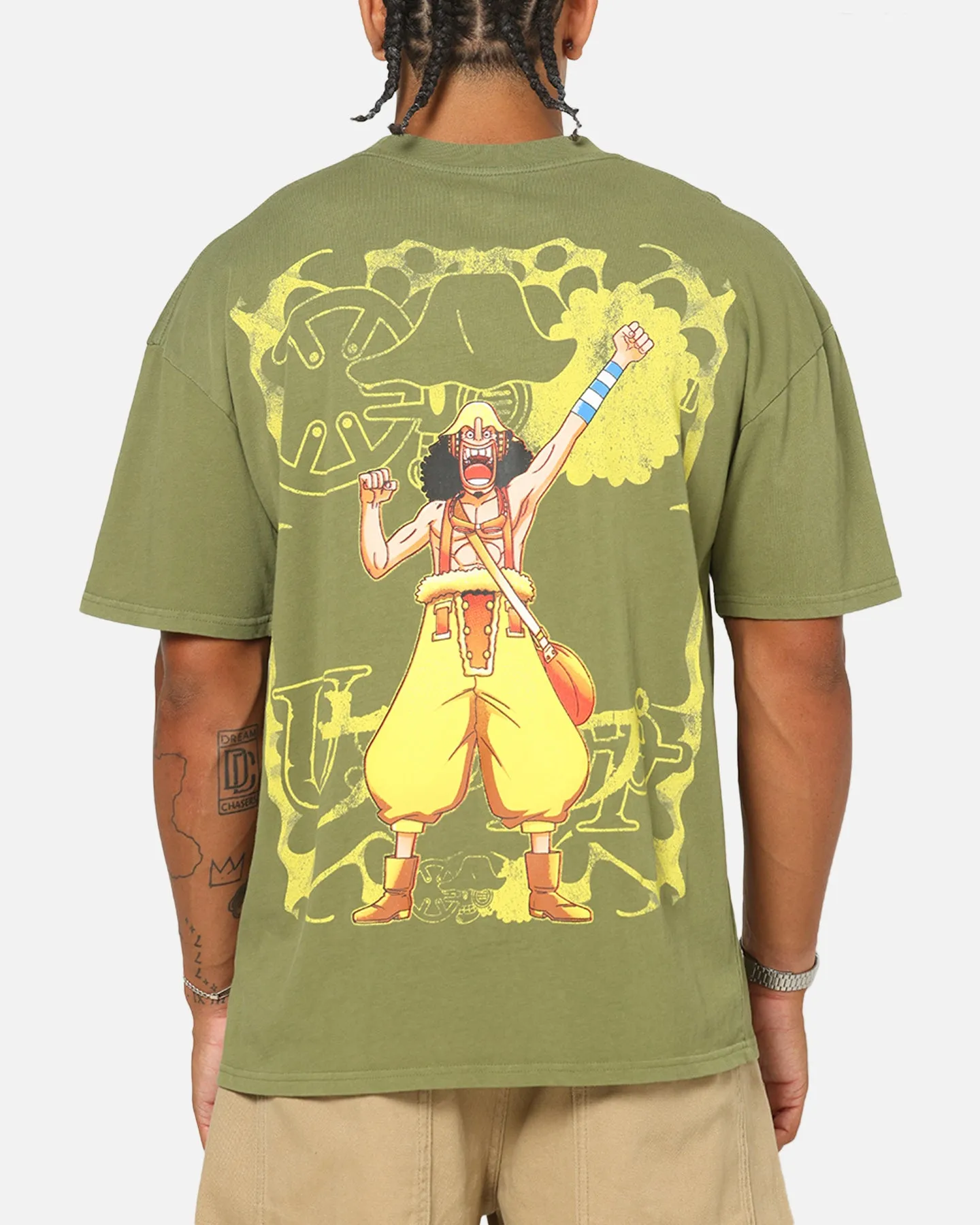 73Studio X One Piece Usopp Vintage T-Shirt Washed Olive sold by Culture Kings product image thumbnail 2