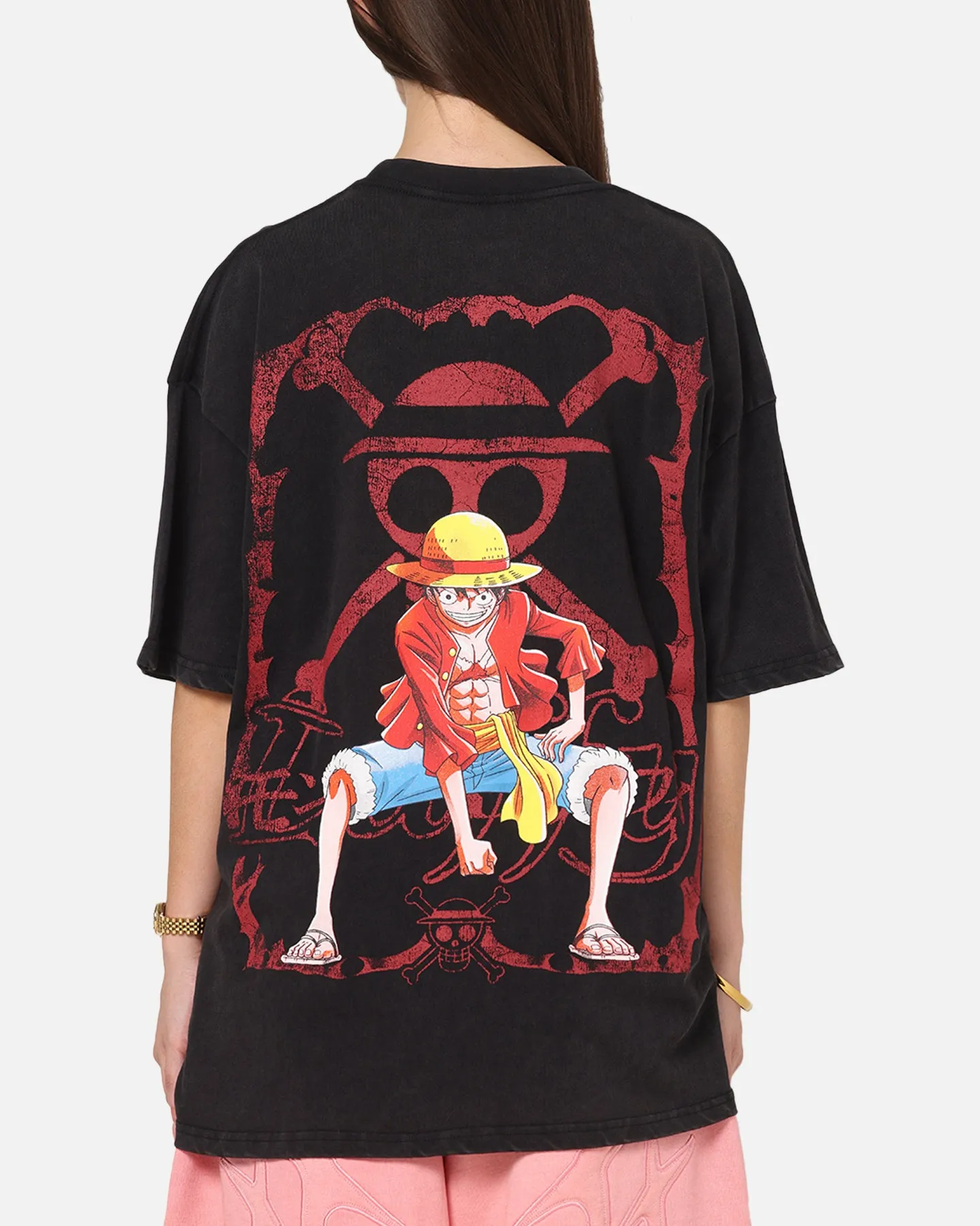 73Studio X One Piece Luffy Vintage T-Shirt Off Black sold by Culture Kings product image thumbnail 2