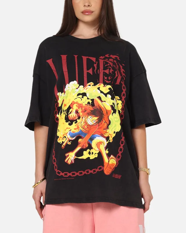 73Studio X One Piece Luffy Vintage T-Shirt Off Black sold by Culture Kings