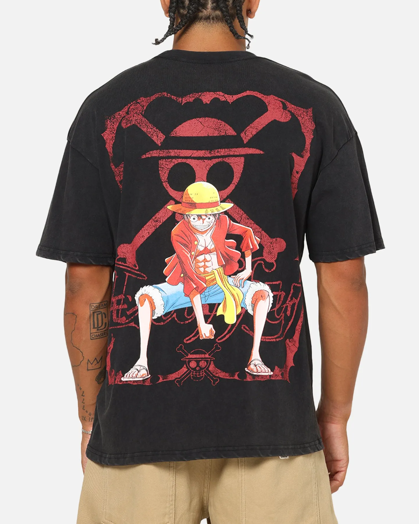 73Studio X One Piece Luffy Vintage T-Shirt Off Black sold by Culture Kings product image thumbnail 2