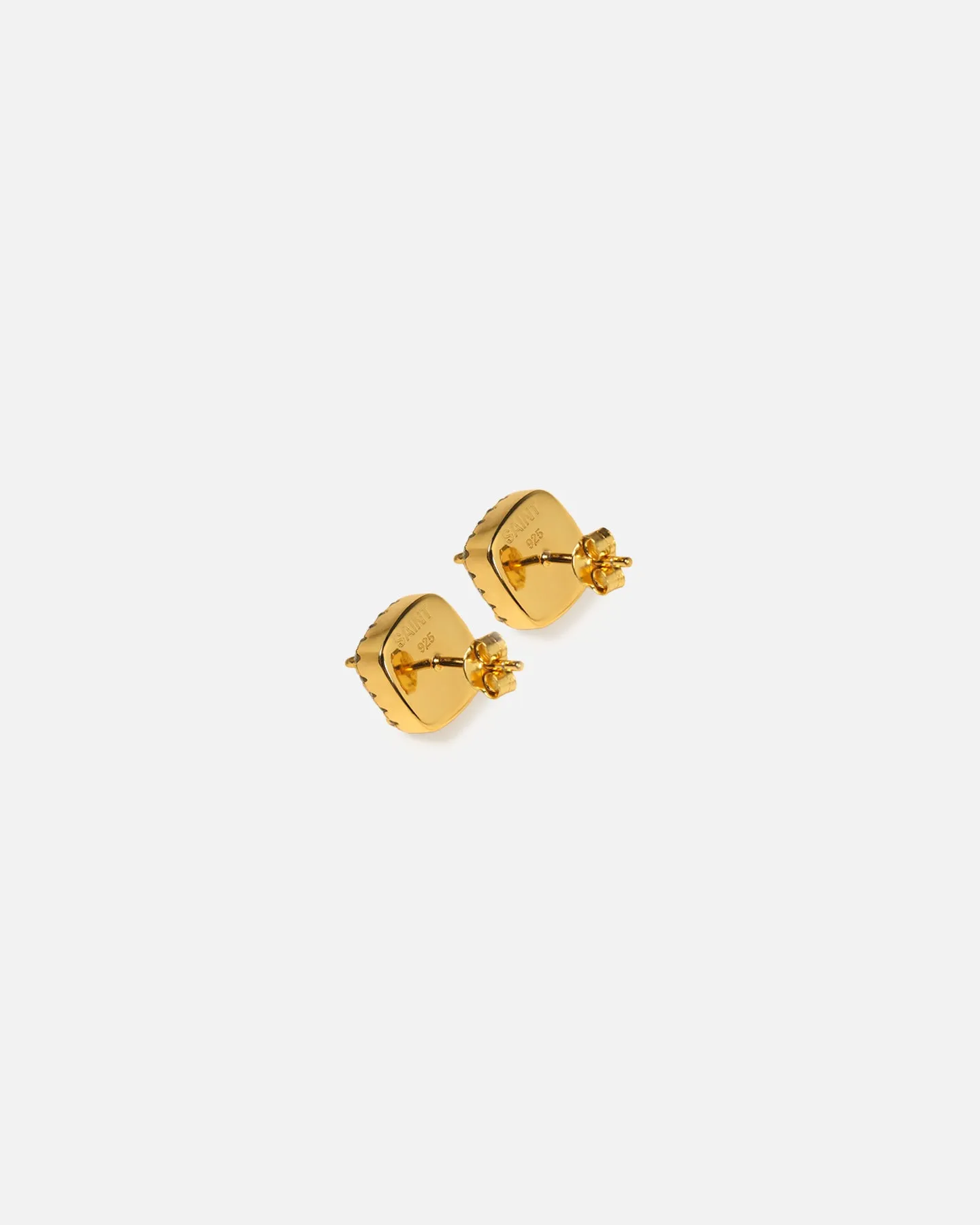 Saint Morta Cushion Cut Halo Earrings Iced Gold sold by Culture Kings product image thumbnail 2