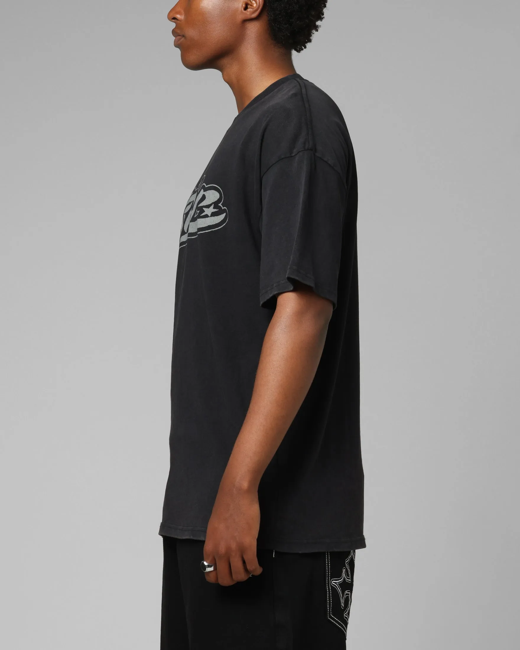 Loiter Jet Stream T-Shirt Black Acidwash sold by Culture Kings product image thumbnail 5