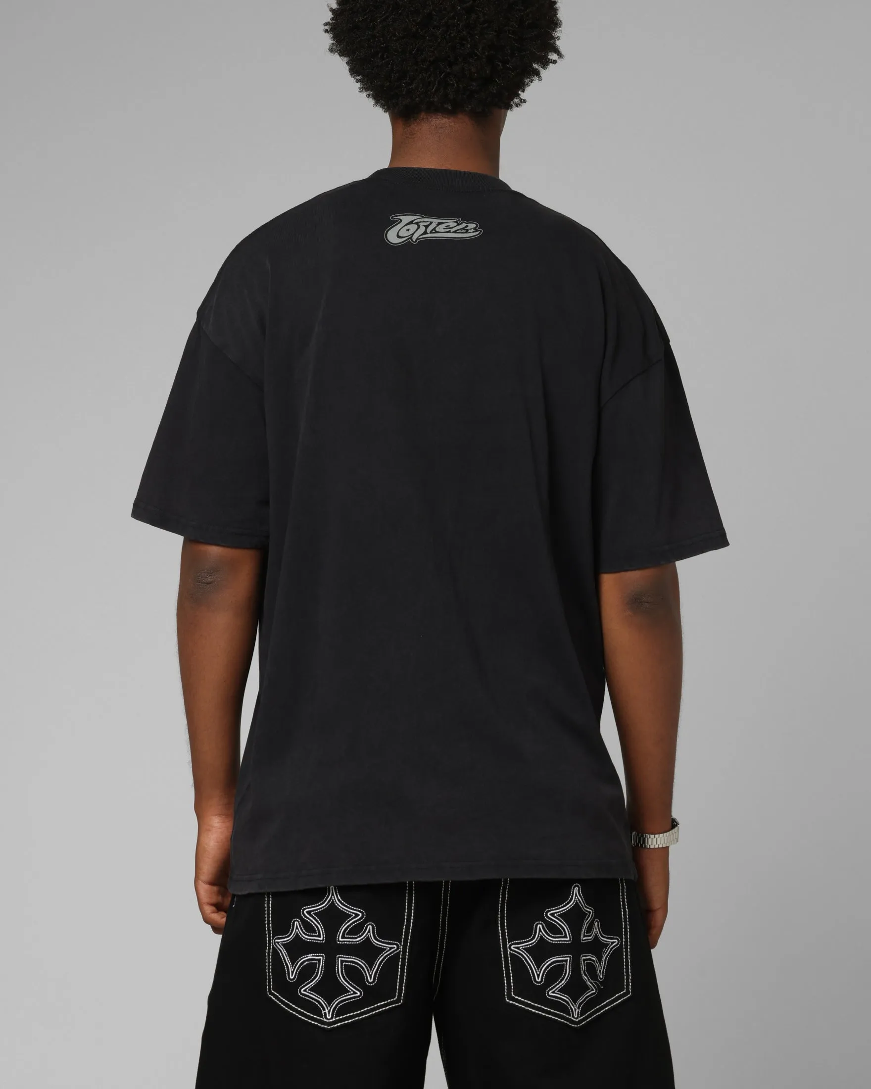 Loiter Jet Stream T-Shirt Black Acidwash sold by Culture Kings product image thumbnail 3