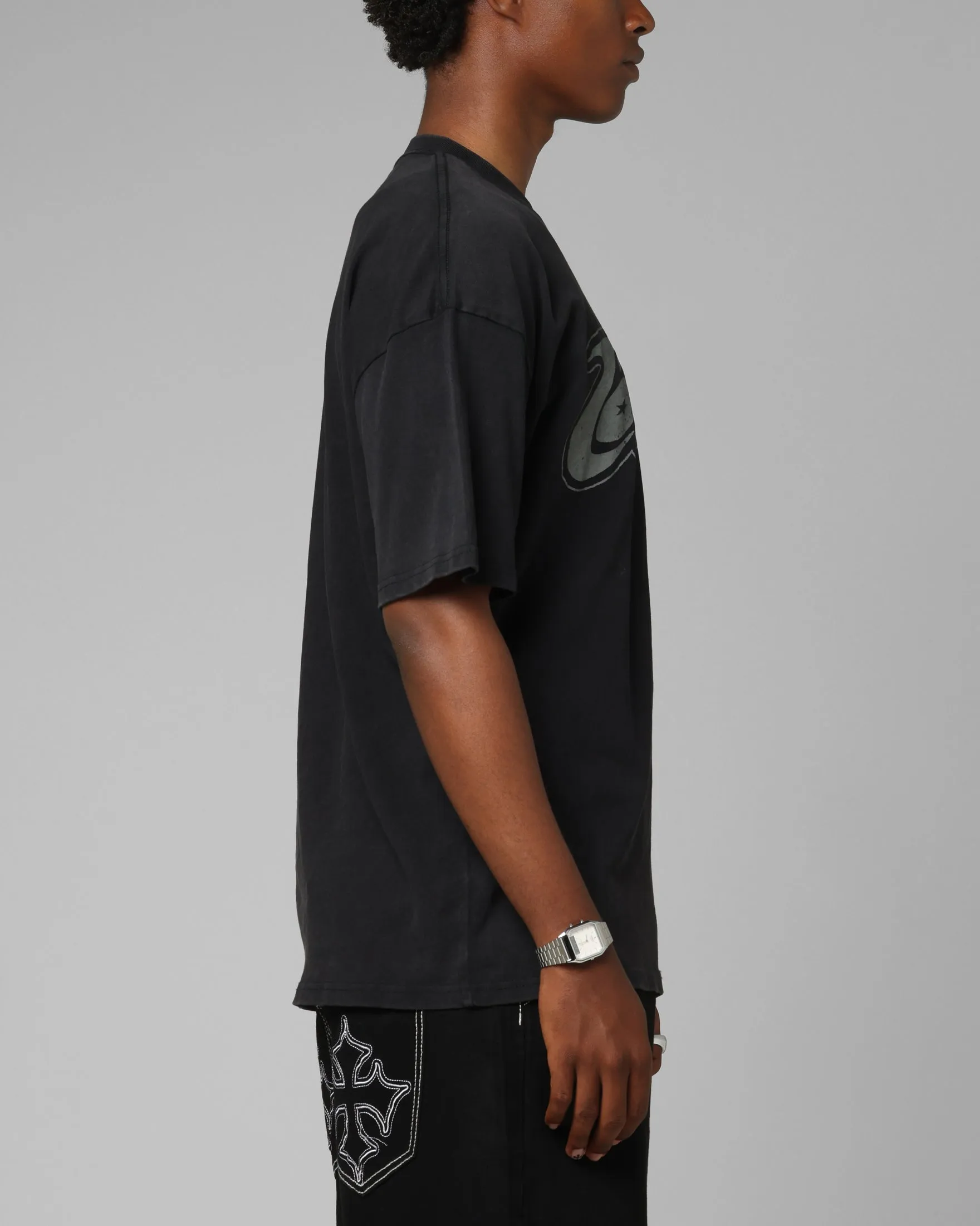 Loiter Jet Stream T-Shirt Black Acidwash sold by Culture Kings product image thumbnail 4