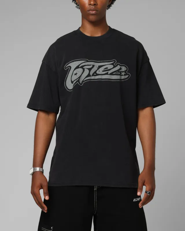 Loiter Jet Stream T-Shirt Black Acidwash sold by Culture Kings