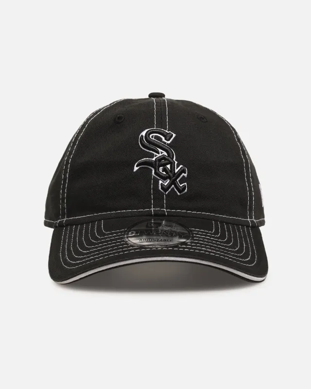 New Era Chicago White Sox 'Contrast Stitch' 9TWENTY Strapback Official Team Colour sold by Culture Kings
