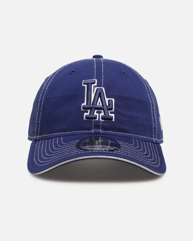 New Era Los Angeles Dodgers 'Contrast Stitch' 9TWENTY Strapback Official Team Colour sold by Culture Kings