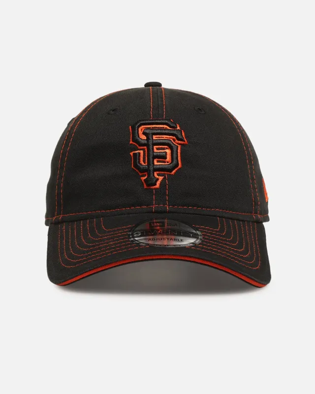 New Era San Francisco Giants 'Contrast Stitch' 9TWENTY Strapback Official Team Colour sold by Culture Kings