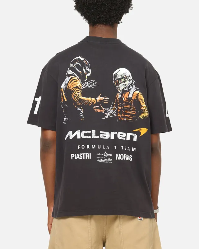 Mitchell & Ness X Mclaren Piastri And Norris Team Mates T-Shirt Washed Black sold by Culture Kings
