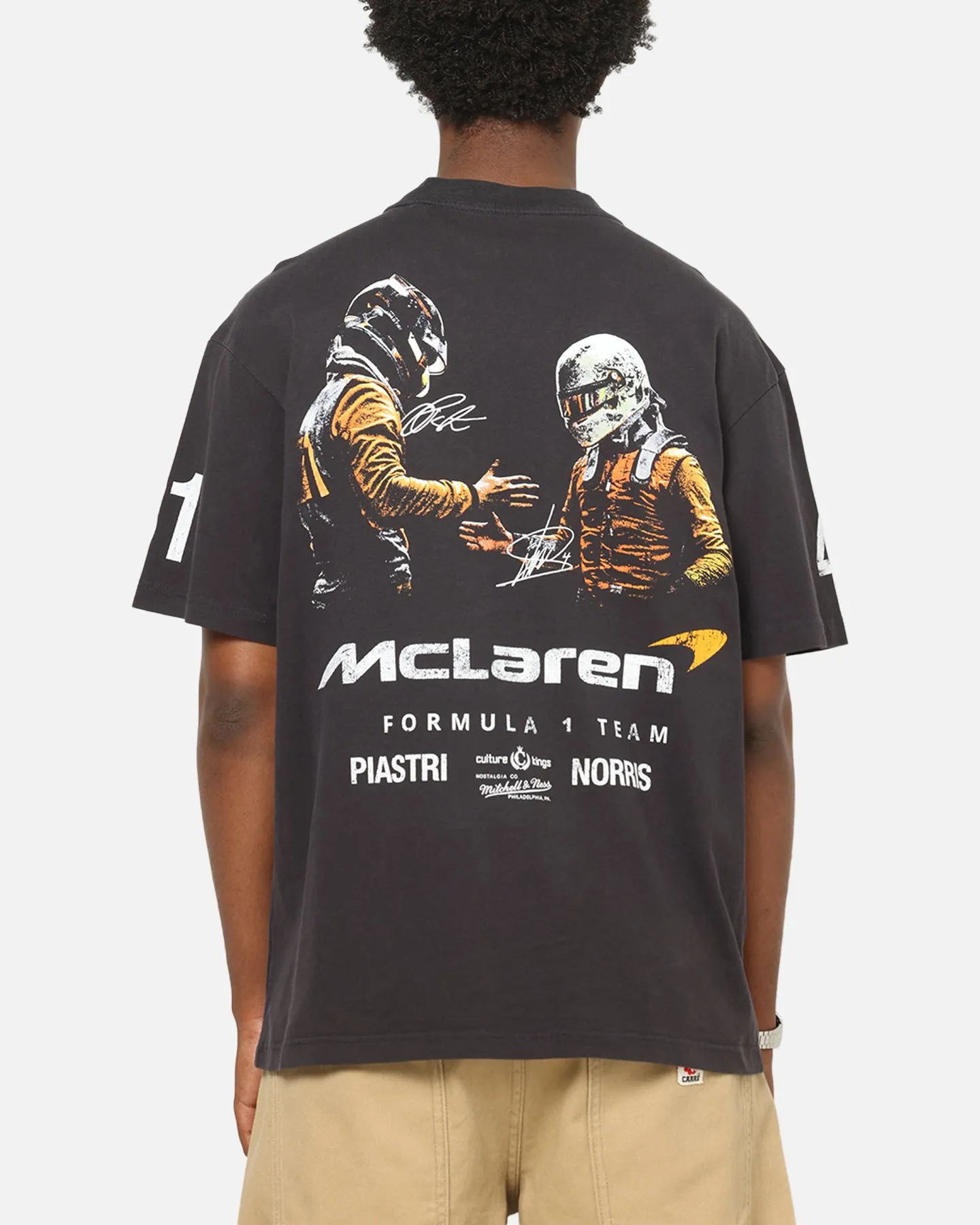 Mitchell & Ness X Mclaren Piastri And Norris Team Mates T-Shirt Washed Black sold by Culture Kings