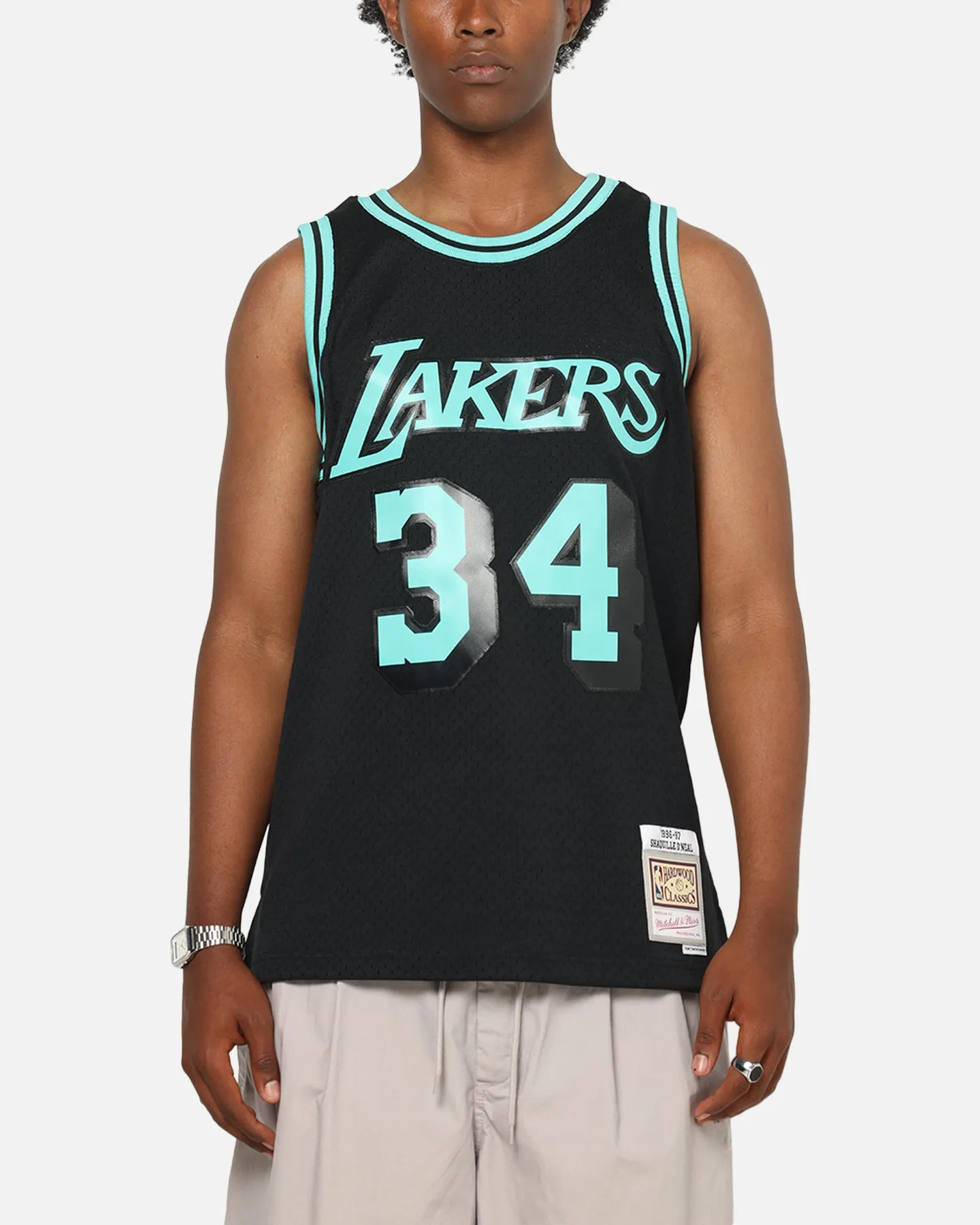 Mitchell & Ness Los Angeles Lakers Shaquille O'Neal 'Cool Blue' Swing Jersey Black/Blue sold by Culture Kings