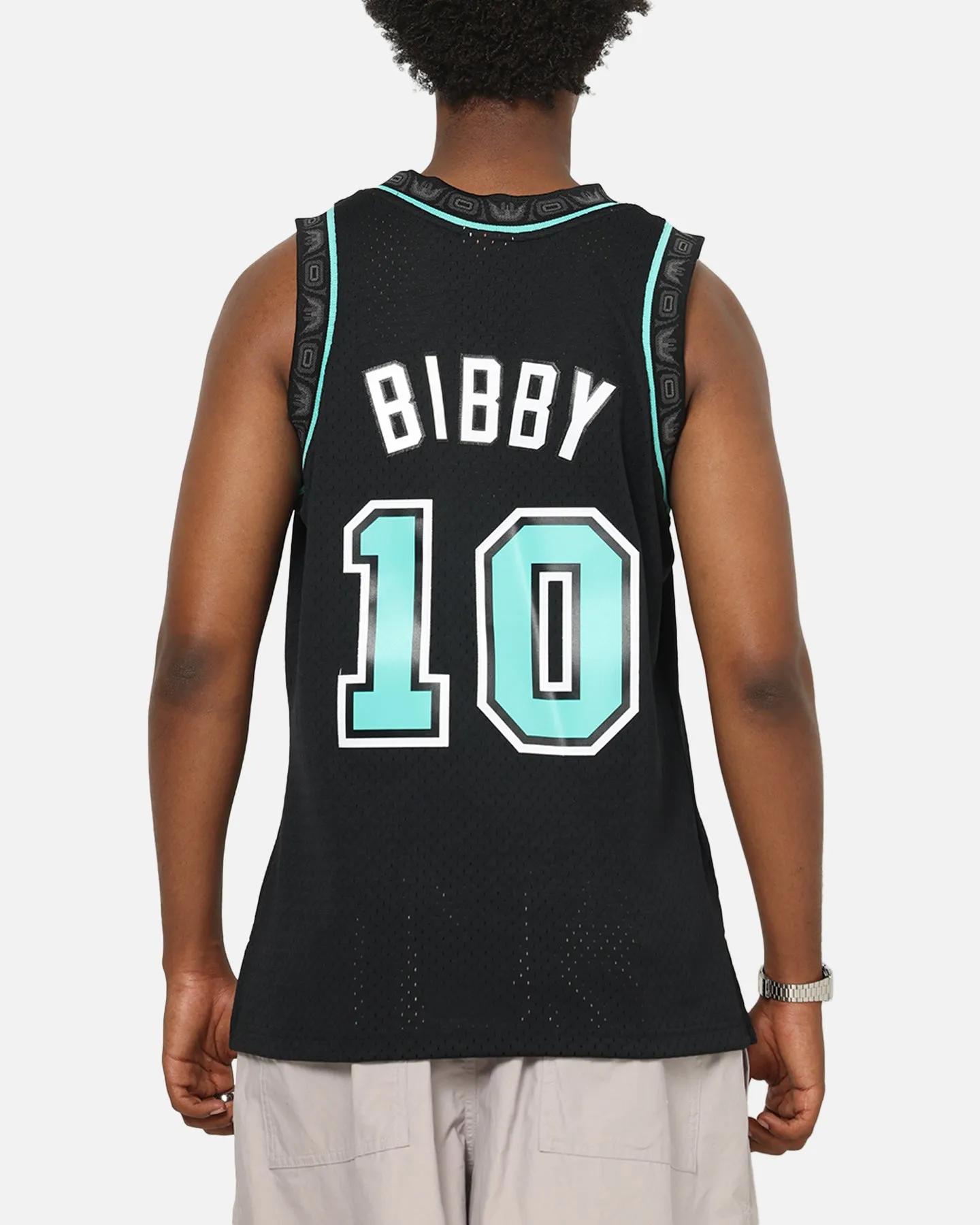 Mitchell & Ness Vancouver Grizzlies Mike Bibby 'Cool Blue' Swing Jersey Black/Blue sold by Culture Kings product image thumbnail 2