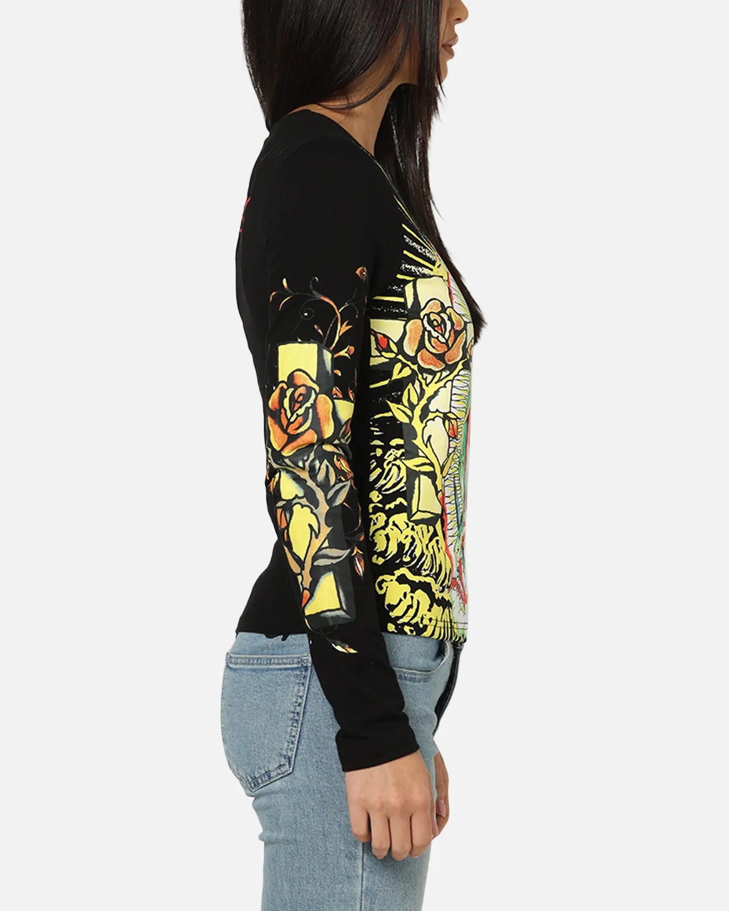 Ed Hardy Women's Divine Long Sleeve T-Shirt Black sold by Culture Kings product image thumbnail 5