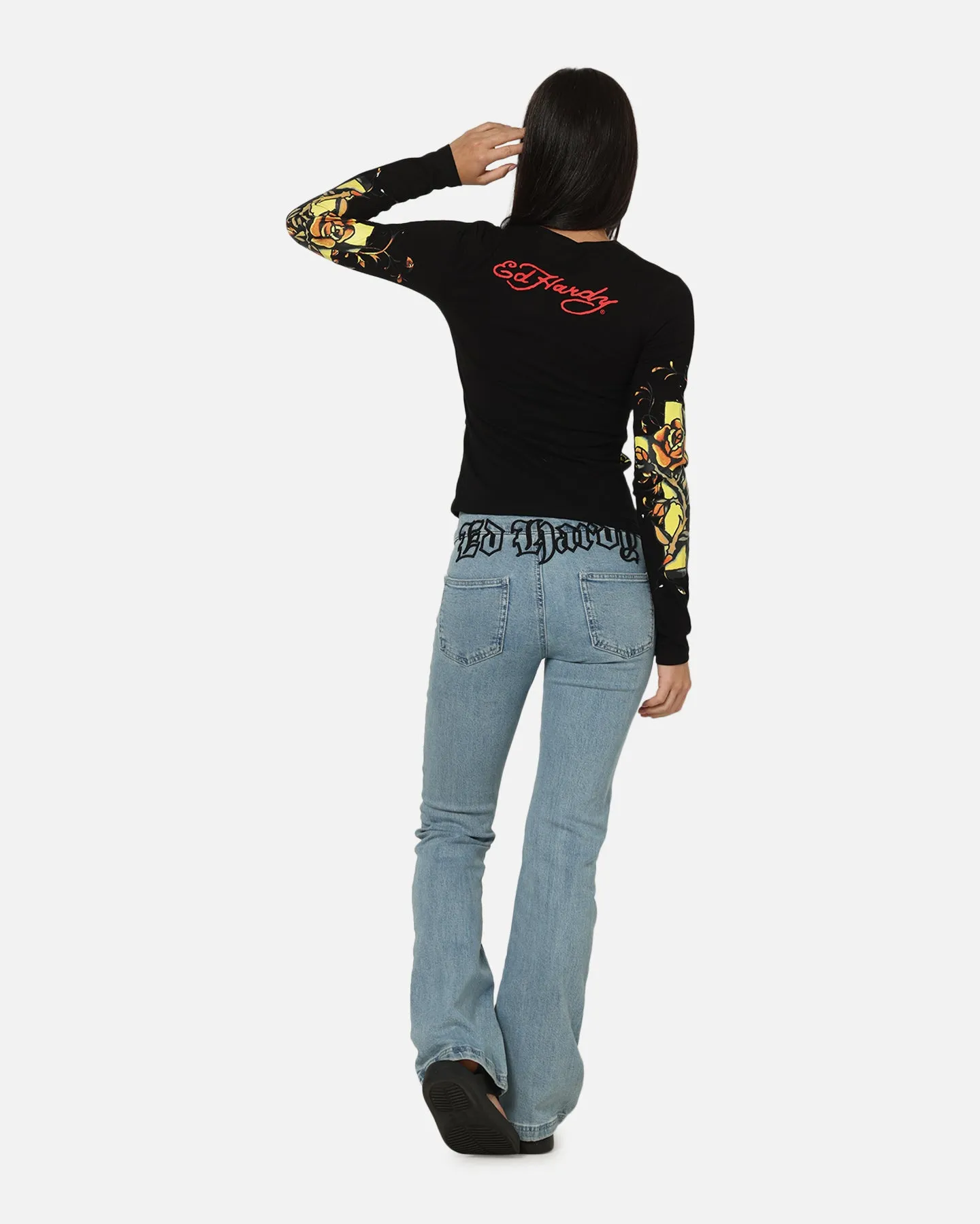 Ed Hardy Women's Divine Long Sleeve T-Shirt Black sold by Culture Kings product image thumbnail 4