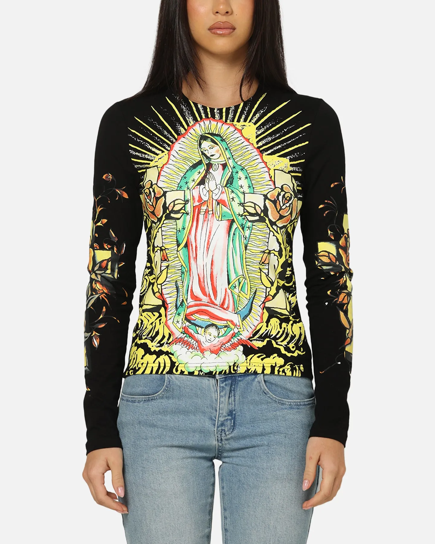 Ed Hardy Women's Divine Long Sleeve T-Shirt Black sold by Culture Kings