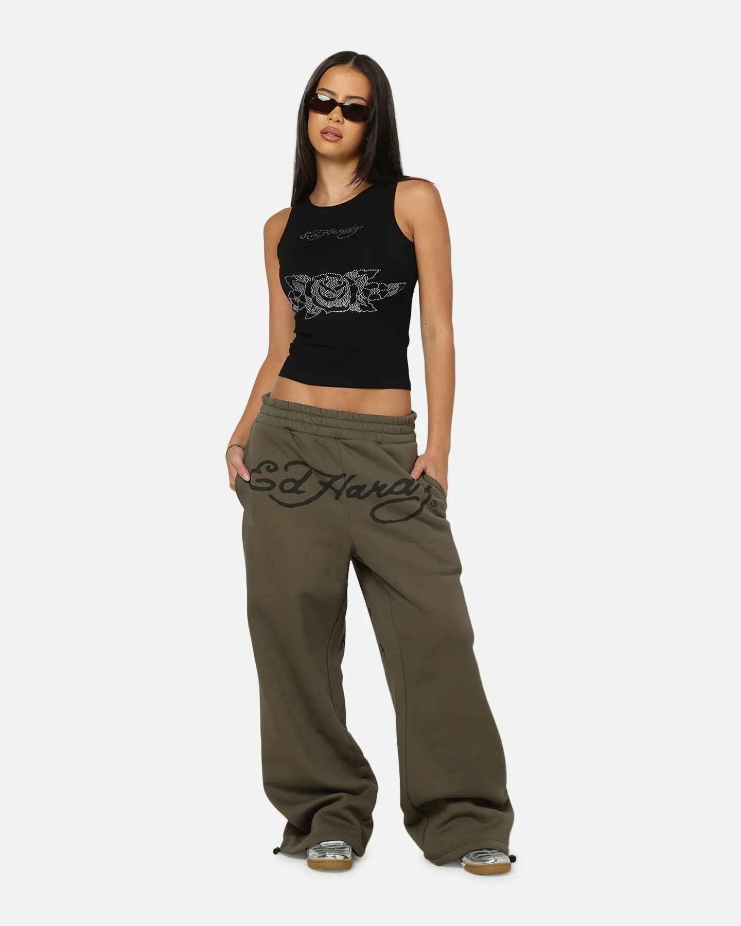 Ed Hardy Women's Rhinestone Rose Tank Black sold by Culture Kings product image thumbnail 2