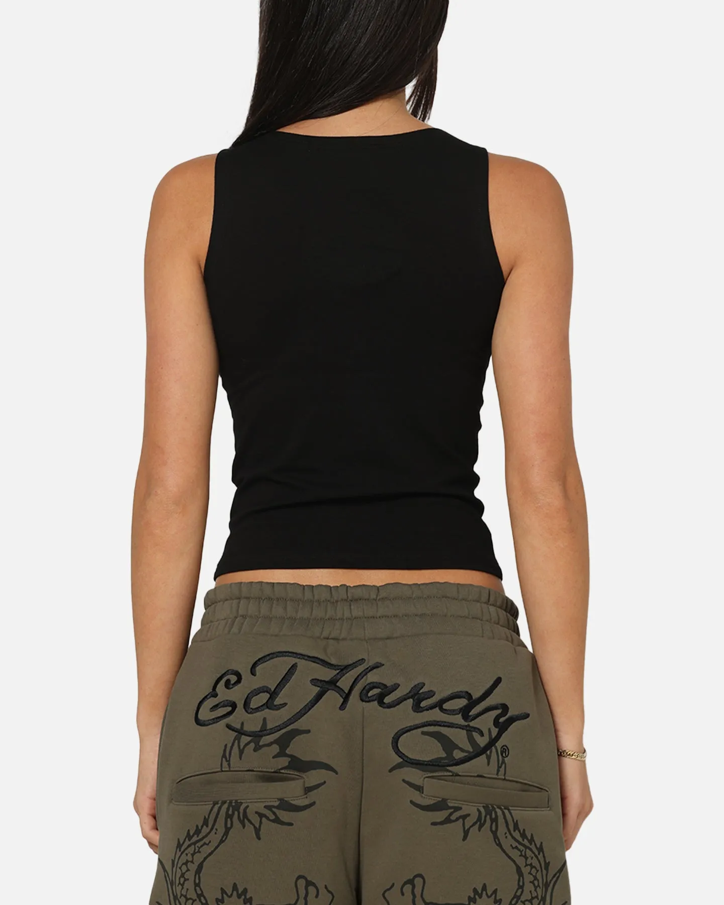 Ed Hardy Women's Rhinestone Rose Tank Black sold by Culture Kings product image thumbnail 3