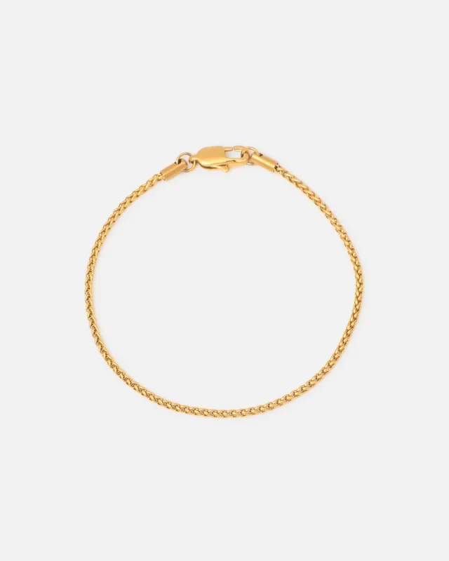 Saint Morta 2MM Palm Chain Bracelet Gold sold by Culture Kings
