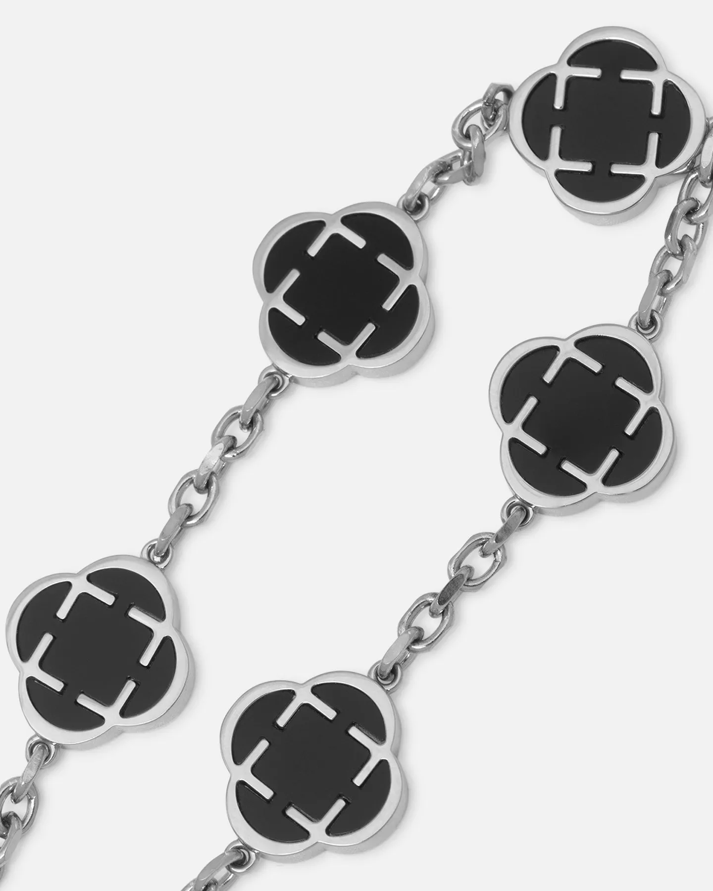 Saint Morta Onyx Clover Bracelet White Gold sold by Culture Kings product image thumbnail 4