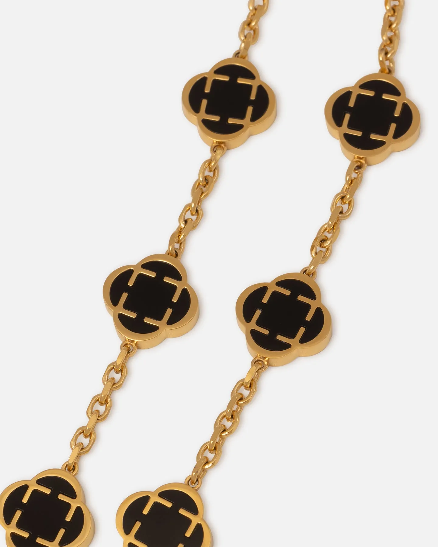 Saint Morta Onyx Clover Necklace Gold sold by Culture Kings product image thumbnail 3
