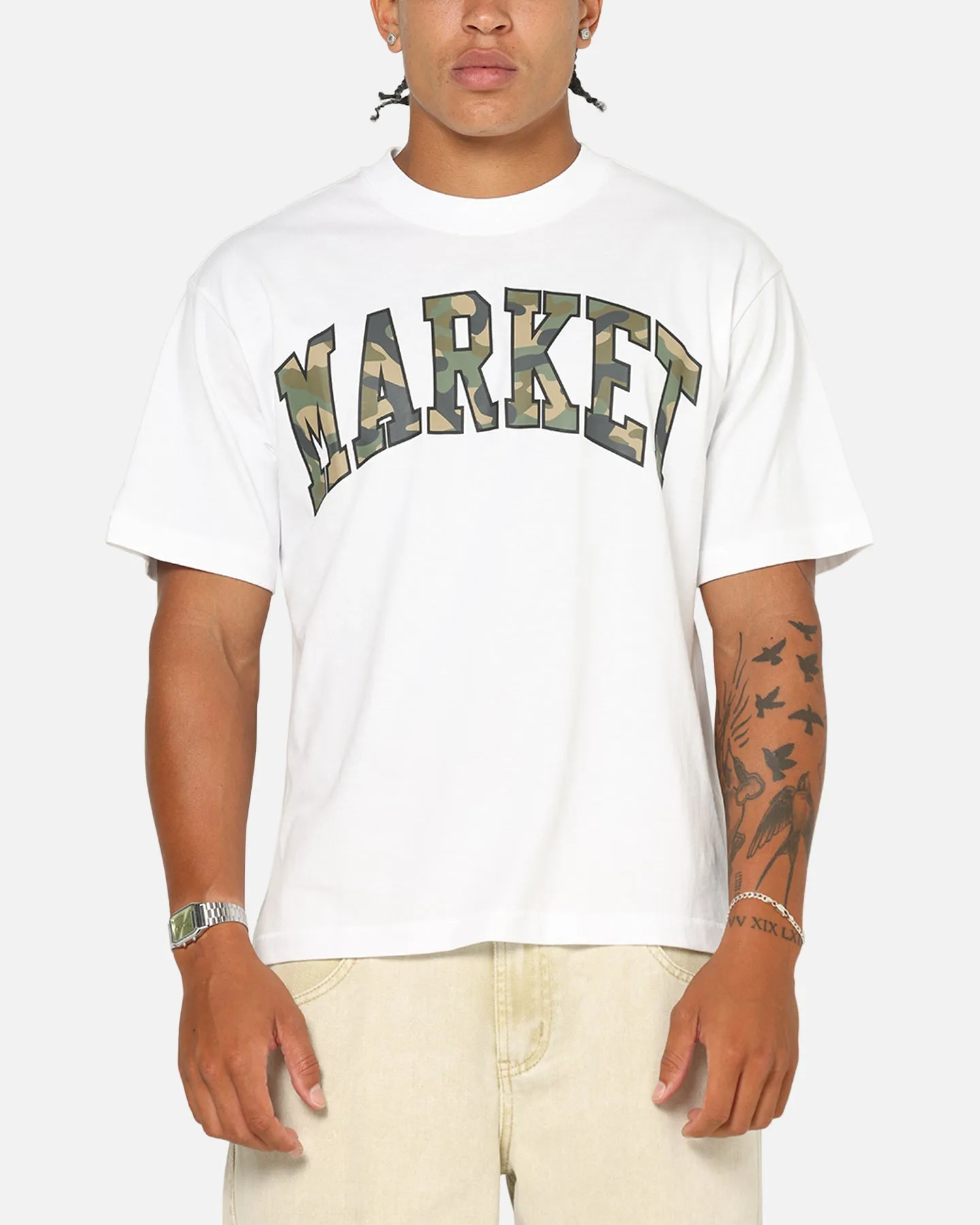 Market Camo Arc T-Shirt White sold by Culture Kings