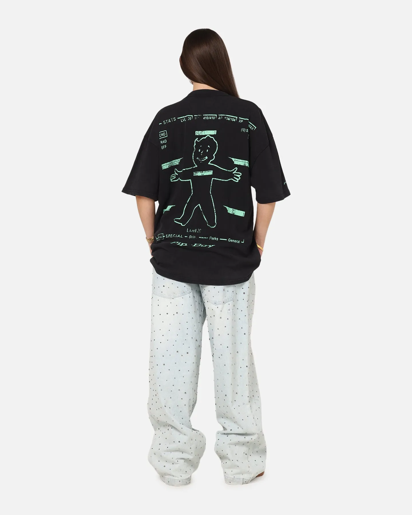 73Studio X Fallout: New Vegas Pipboy T-Shirt Black Acidwash sold by Culture Kings product image thumbnail 3