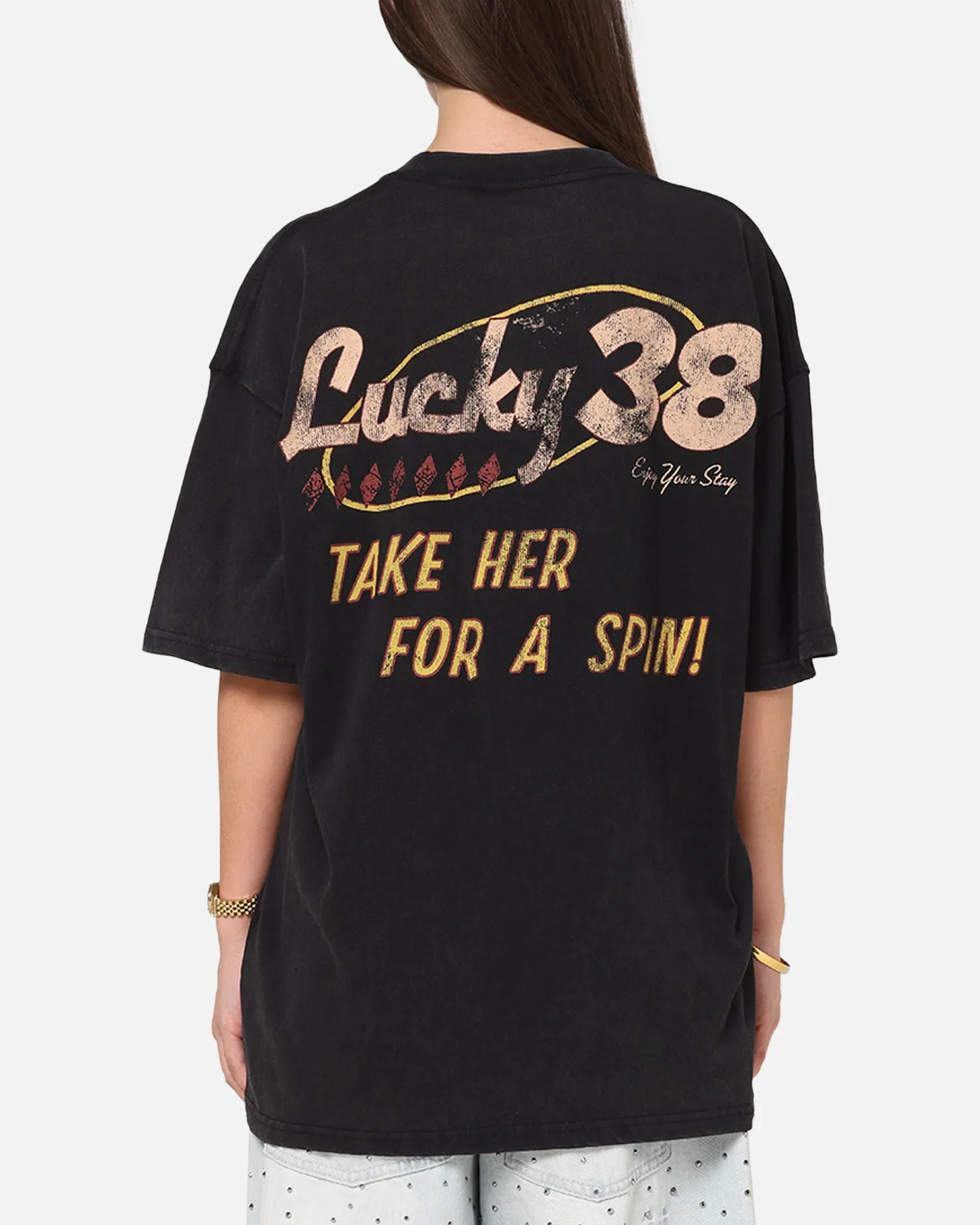 73Studio X Fallout: New Vegas Lucky 38 T-Shirt Black Acidwash sold by Culture Kings product image thumbnail 2