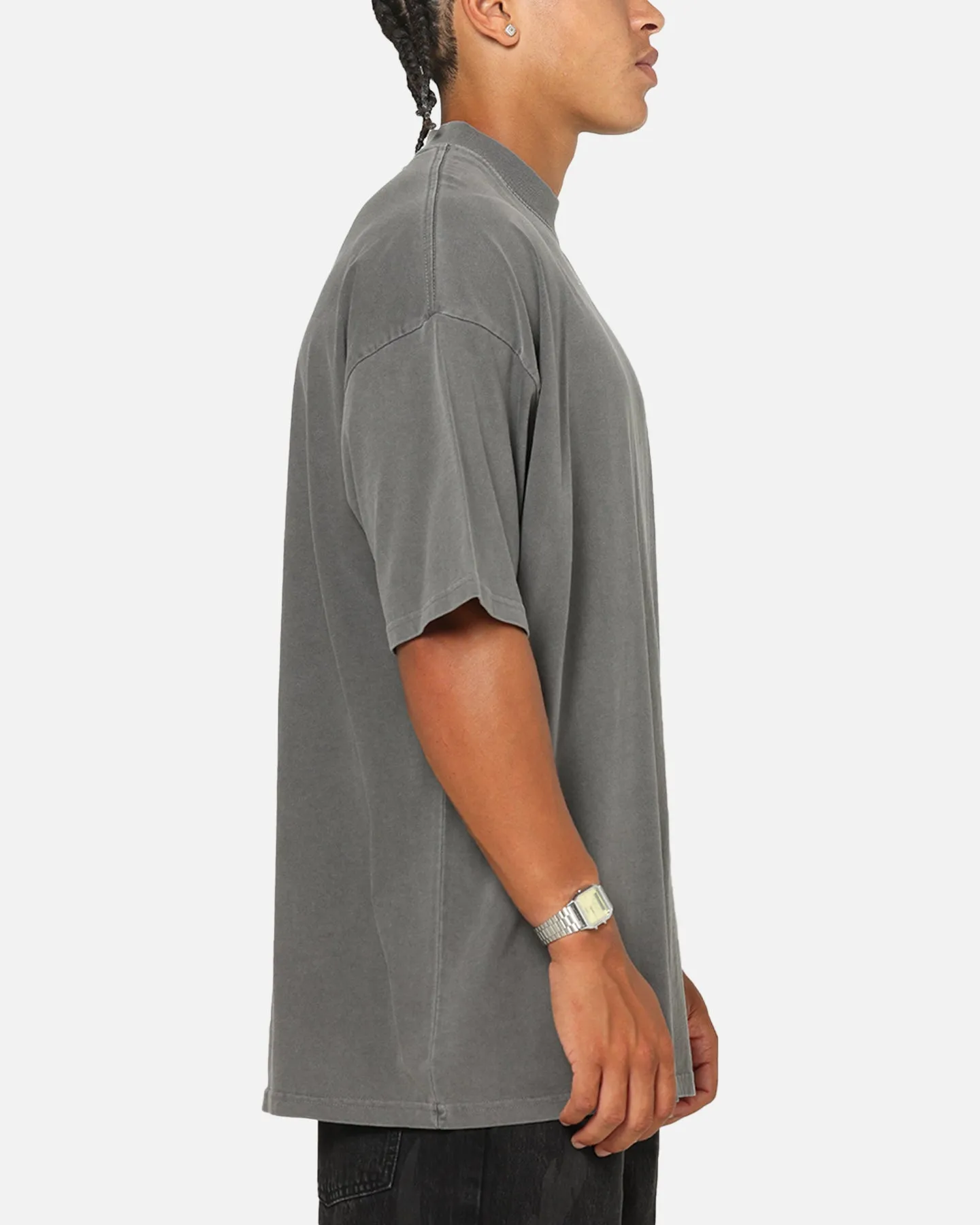 Saint Morta Vigil Mock Neck T-Shirt Washed Charcoal sold by Culture Kings product image thumbnail 3
