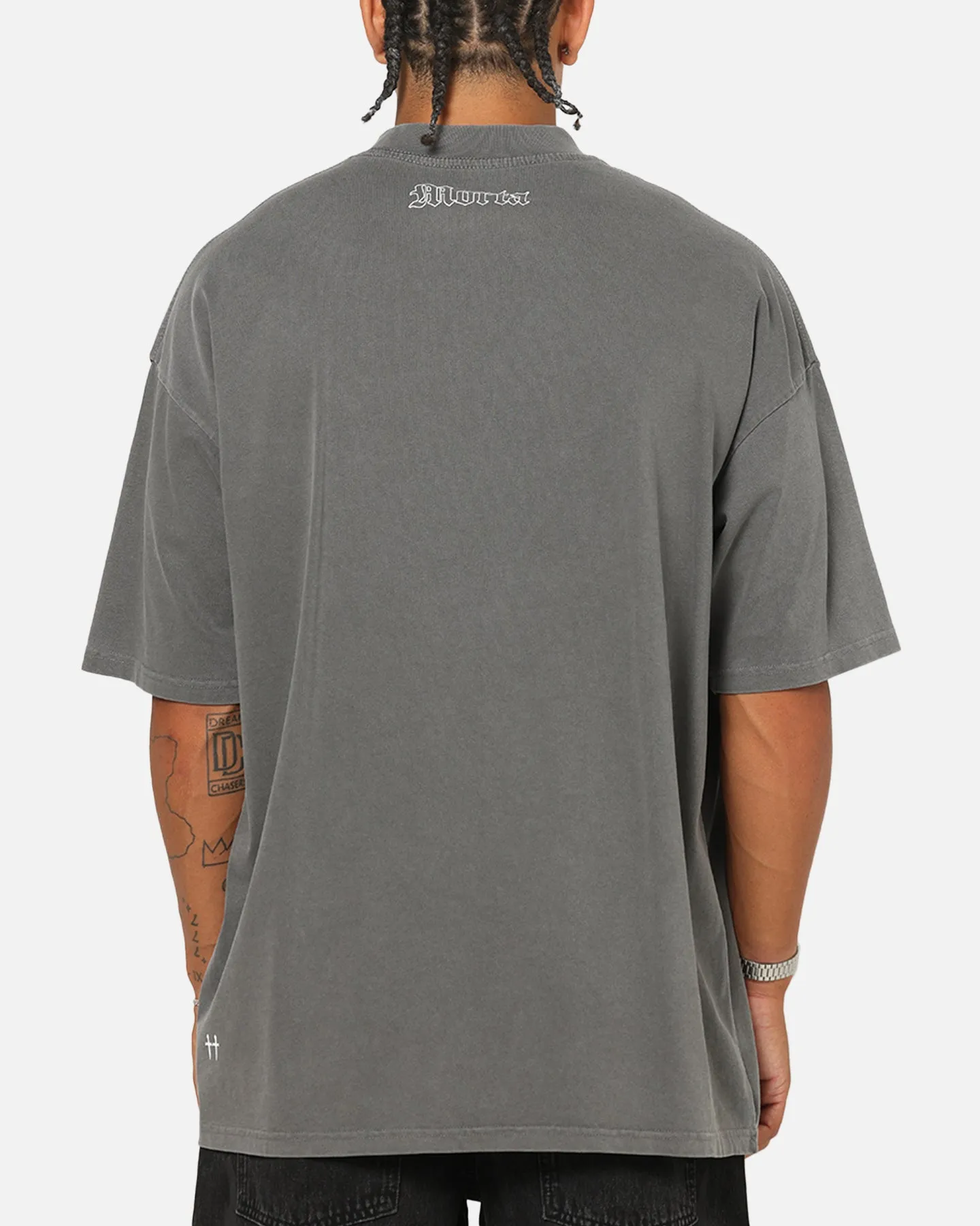 Saint Morta Vigil Mock Neck T-Shirt Washed Charcoal sold by Culture Kings product image thumbnail 5