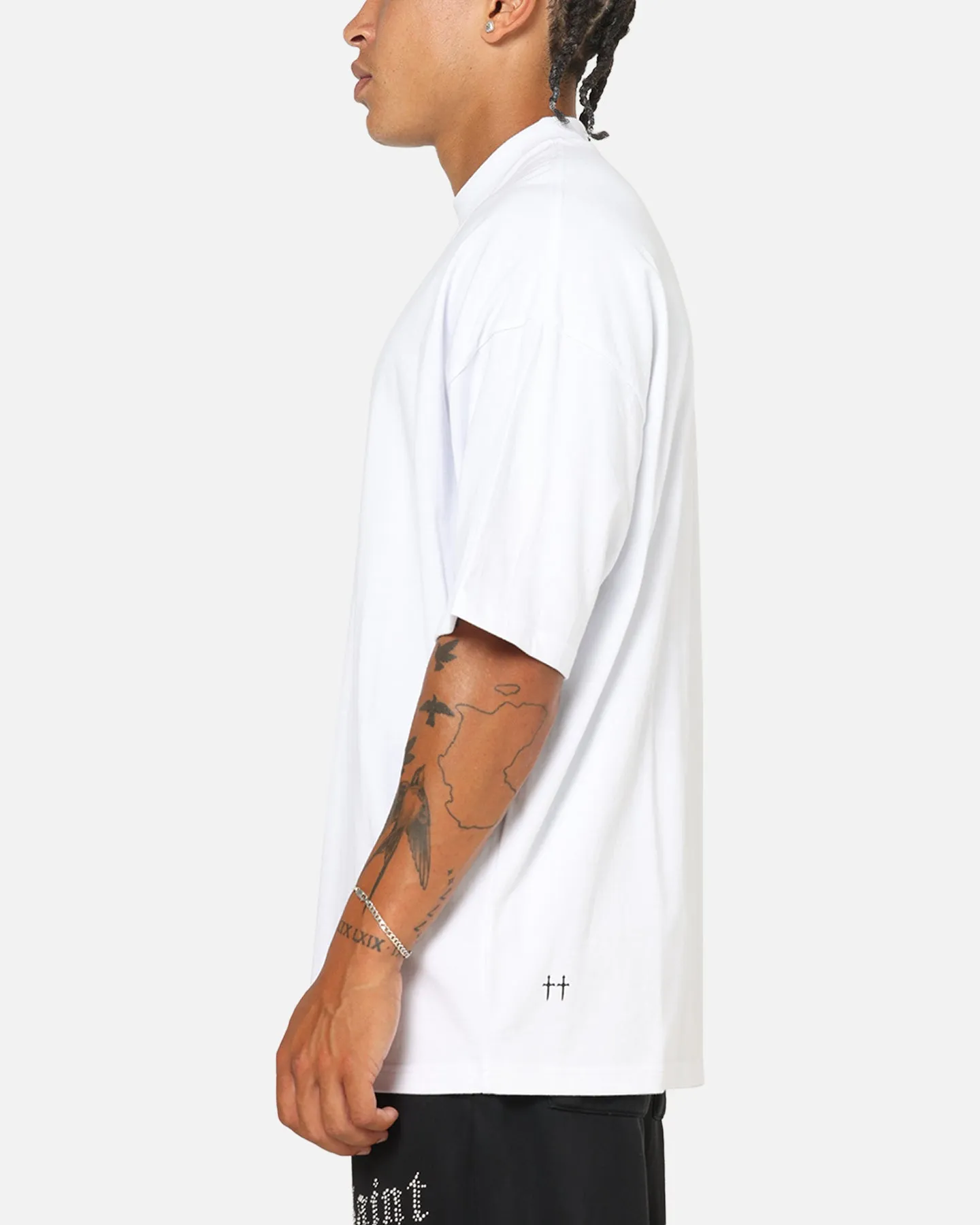 Saint Morta Vigil Mock Neck T-Shirt White sold by Culture Kings product image thumbnail 5
