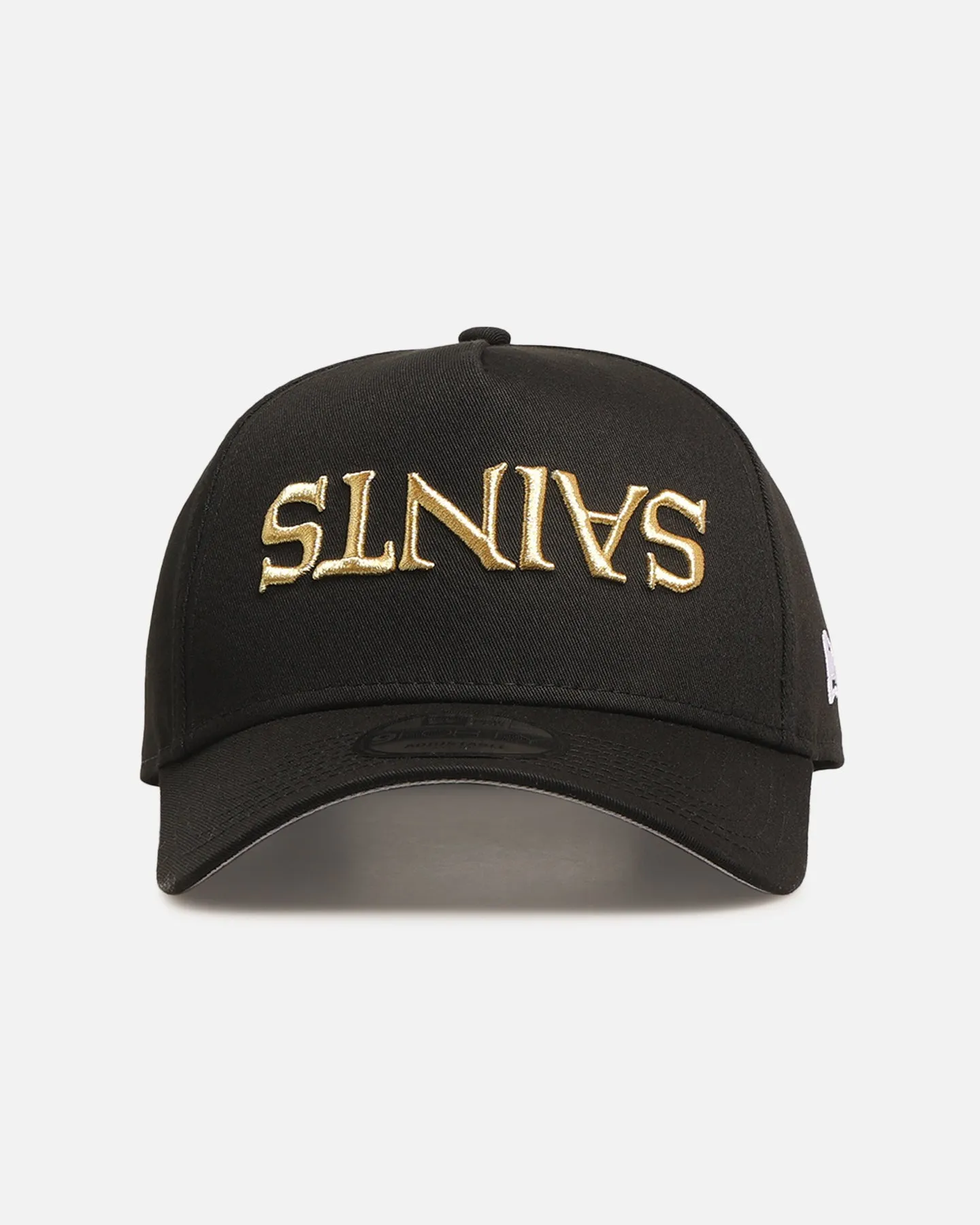 New Era New Orleans Saints 'Upside Down Logo' 9FORTY A-Frame Snapback Black sold by Culture Kings