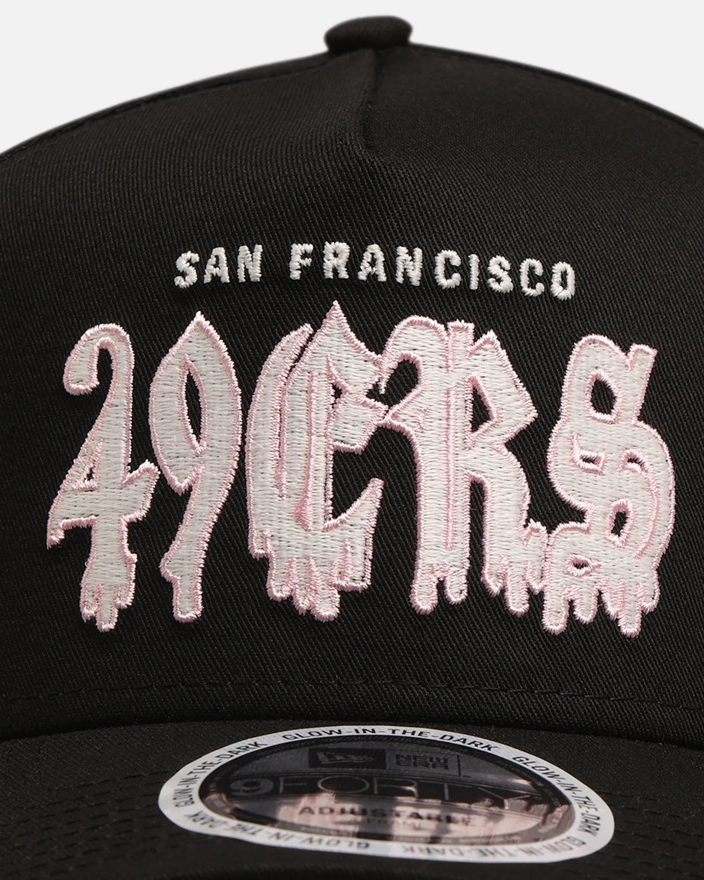 New Era San Francisco 49ers 'Drip Glow Script' 9FORTY A-Frame Snapback Black/Pink sold by Culture Kings product image thumbnail 5